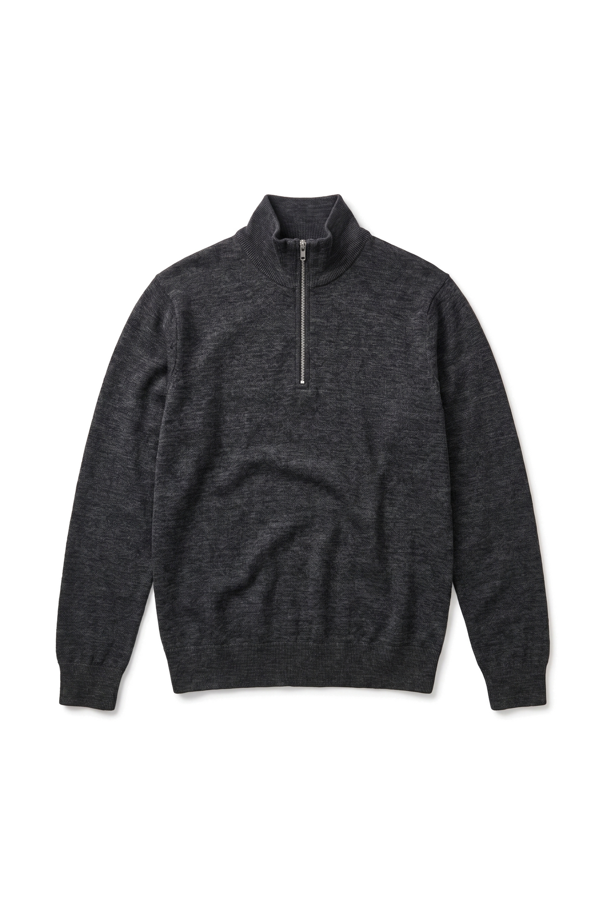 Dik Yaka Fermuarlı Muline Selanik Sweat (6228)