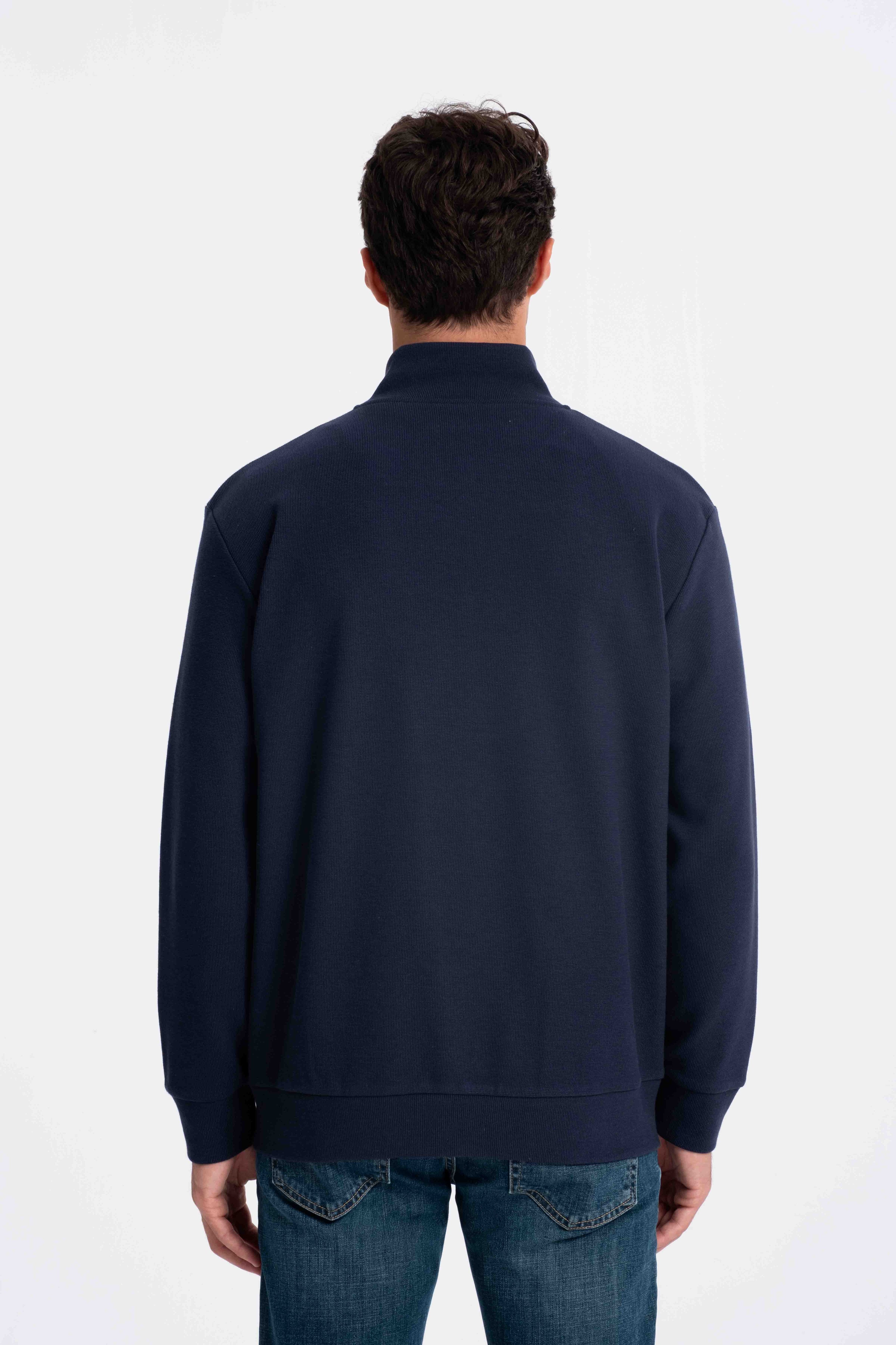 9553 JS DİK YAKA PITIRCIK SELANİK HIRKA -R - Color: INDIGO