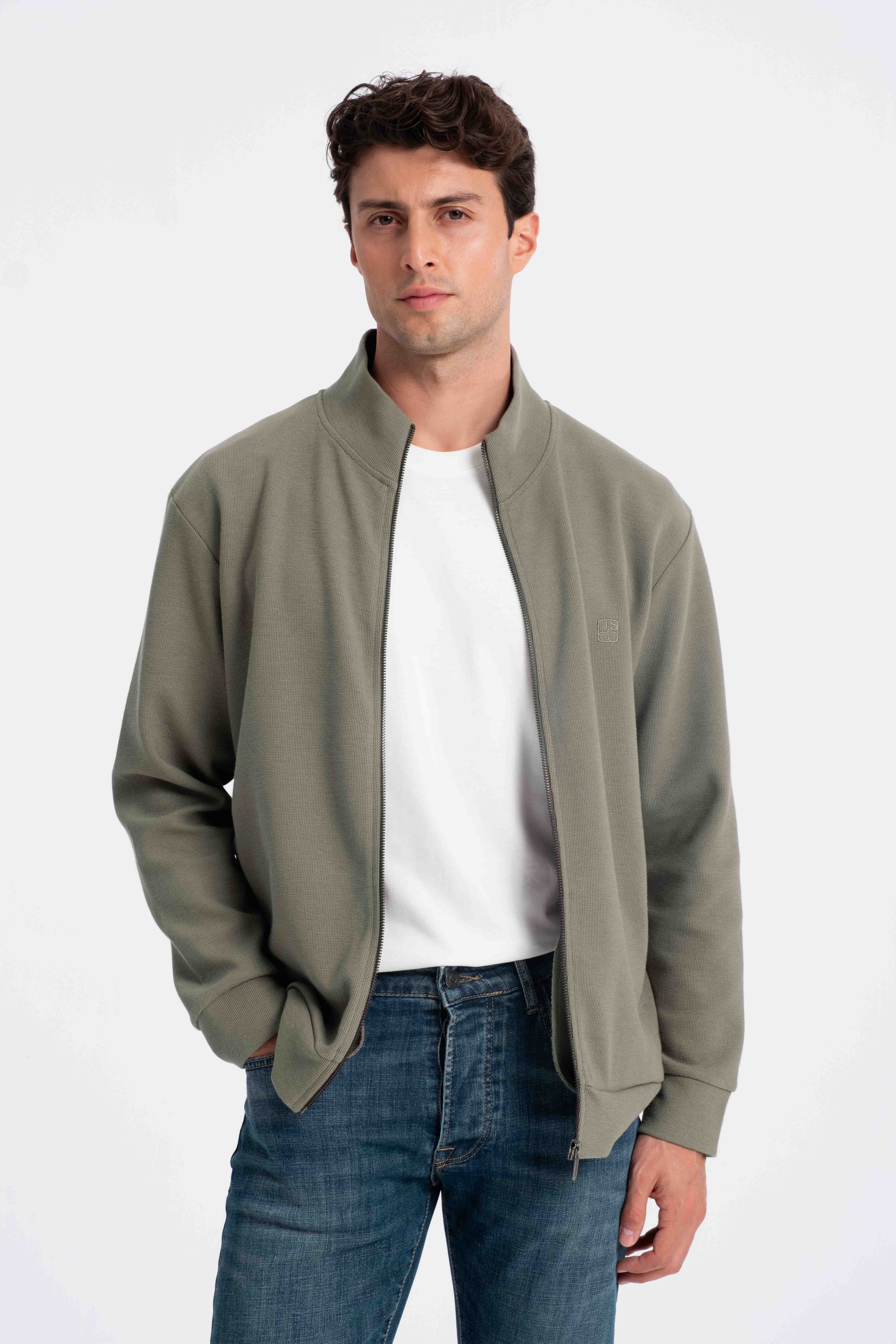 9553 JS DİK YAKA PITIRCIK SELANİK HIRKA -R - Color: HAKİ