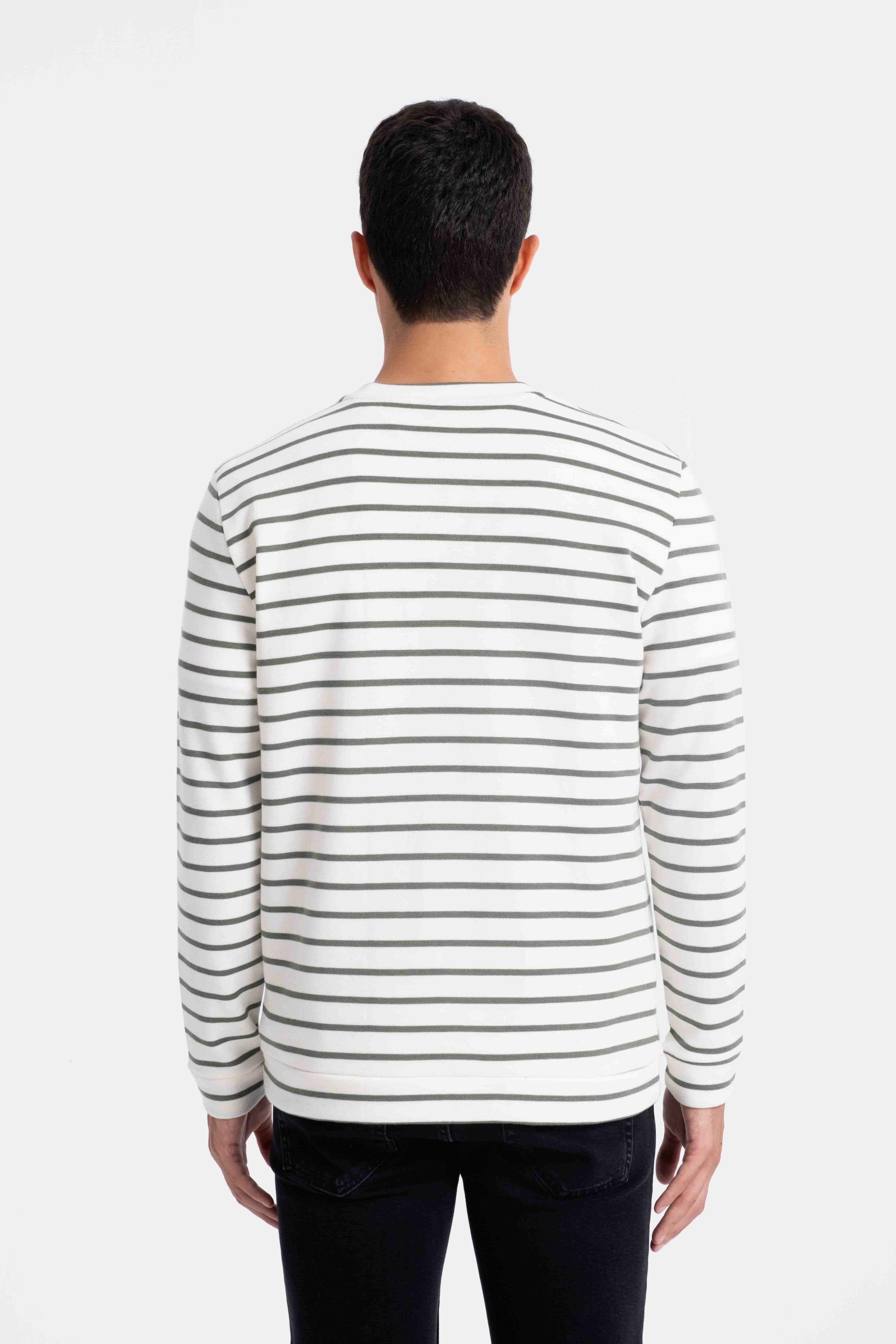 9559 JS 0 YAKA RİNGEL SELANİK SWEAT -R - Color: NEFTİ