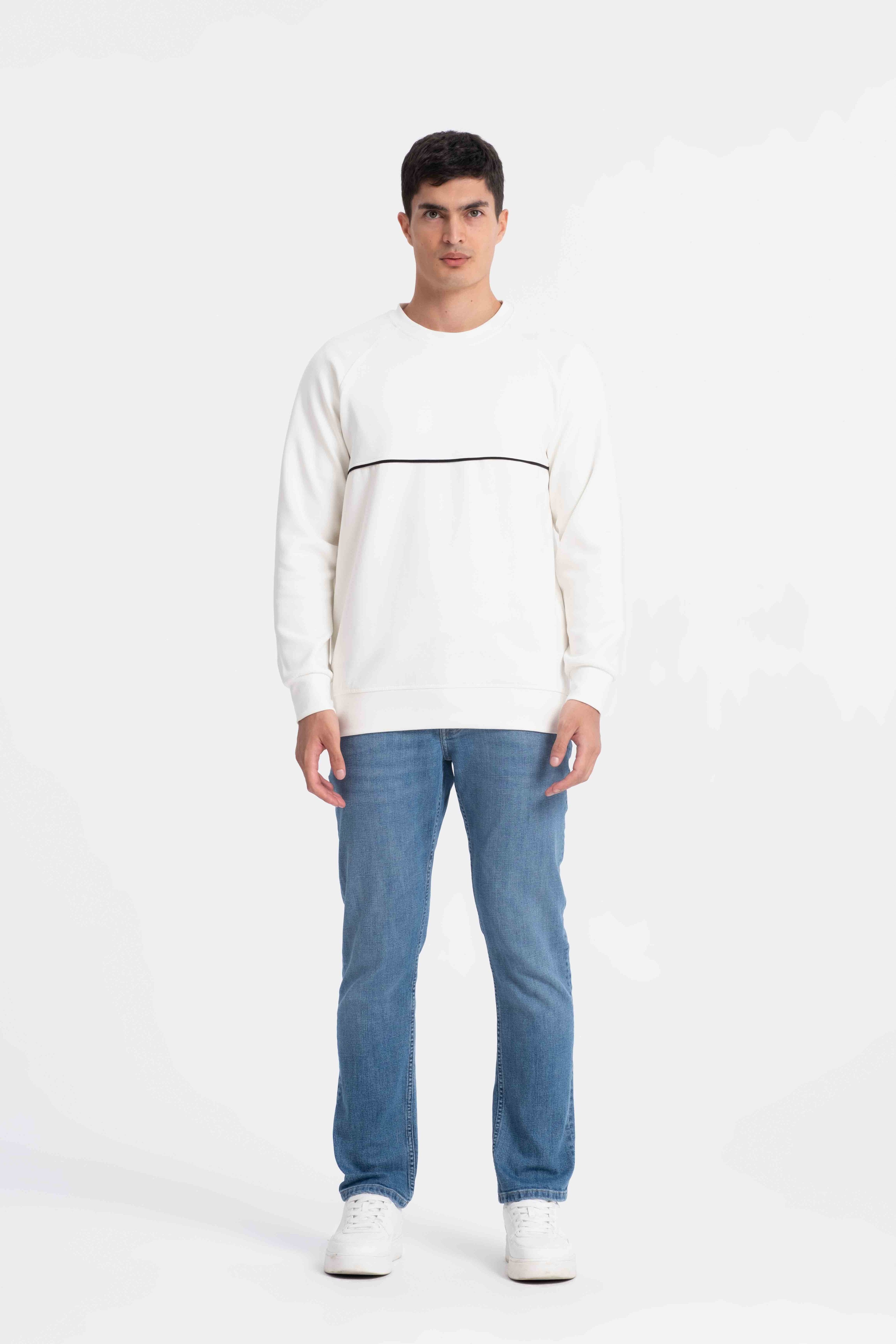 9564 JS 0 YAKA BİYELİ LYC DOUBLE FACE SWEAT -R - Color: EKRU