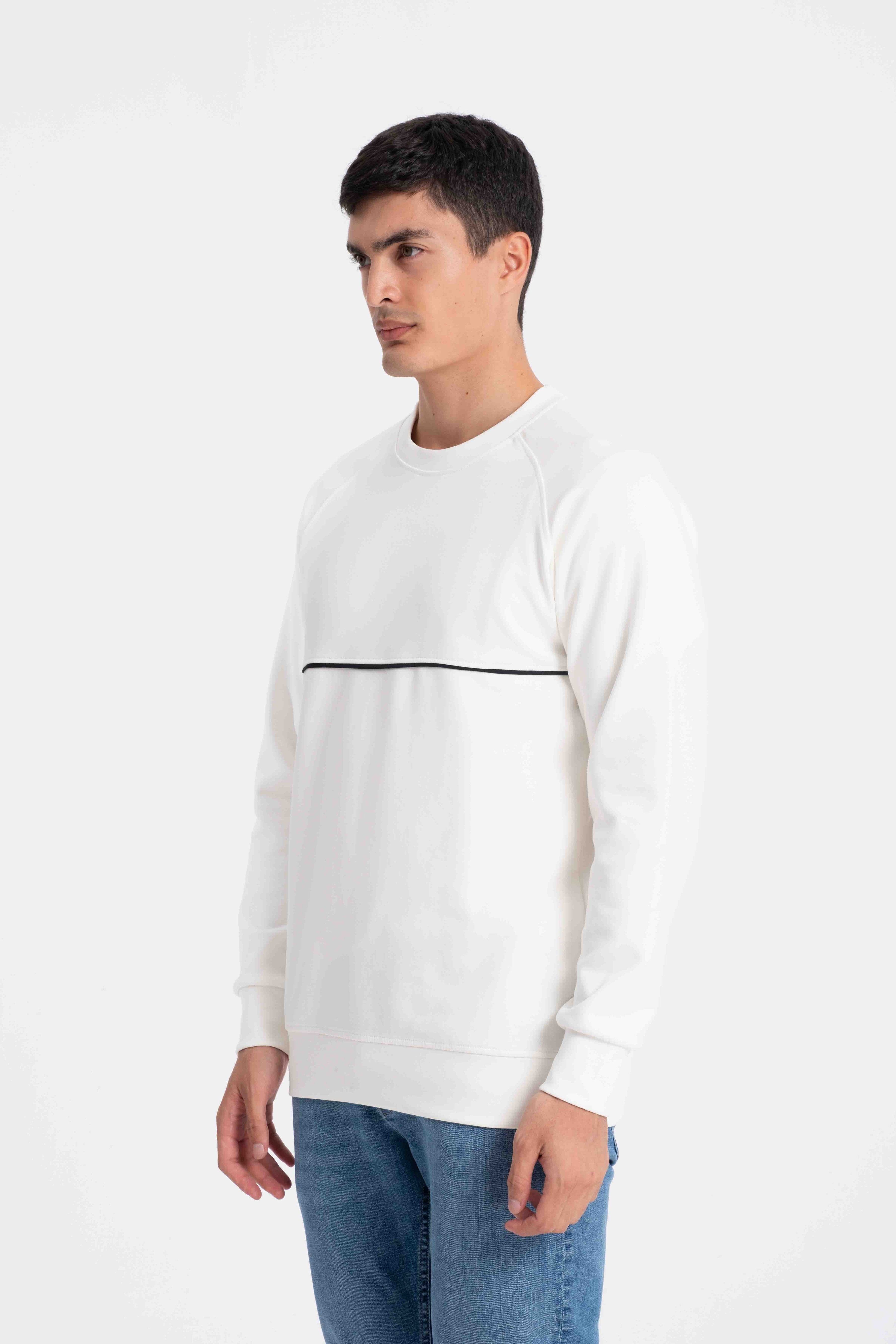 9564 JS 0 YAKA BİYELİ LYC DOUBLE FACE SWEAT -R - Color: EKRU
