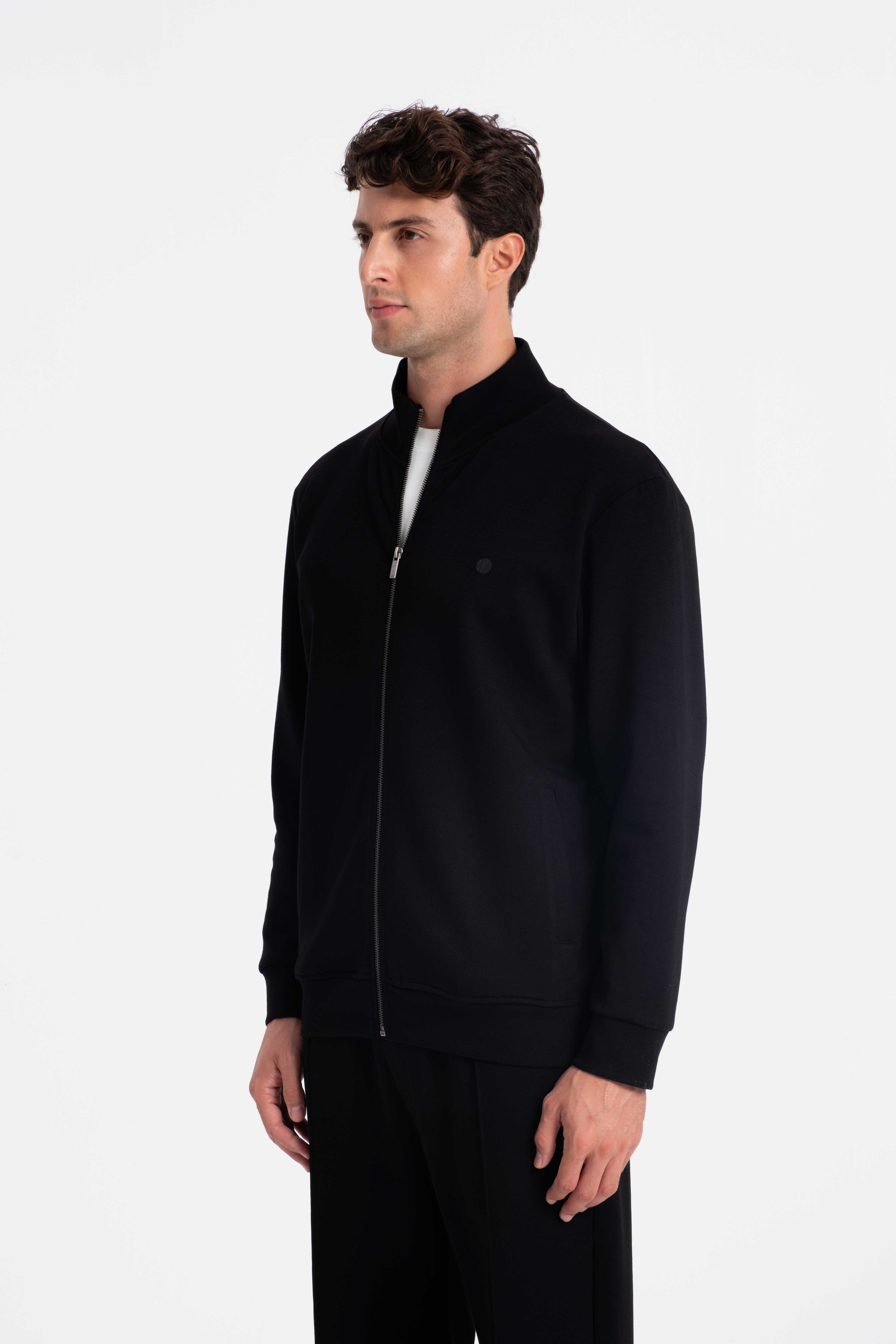 9565 JS DİKA YAKA DOUBLE HIRKA -R - Color: SİYAH