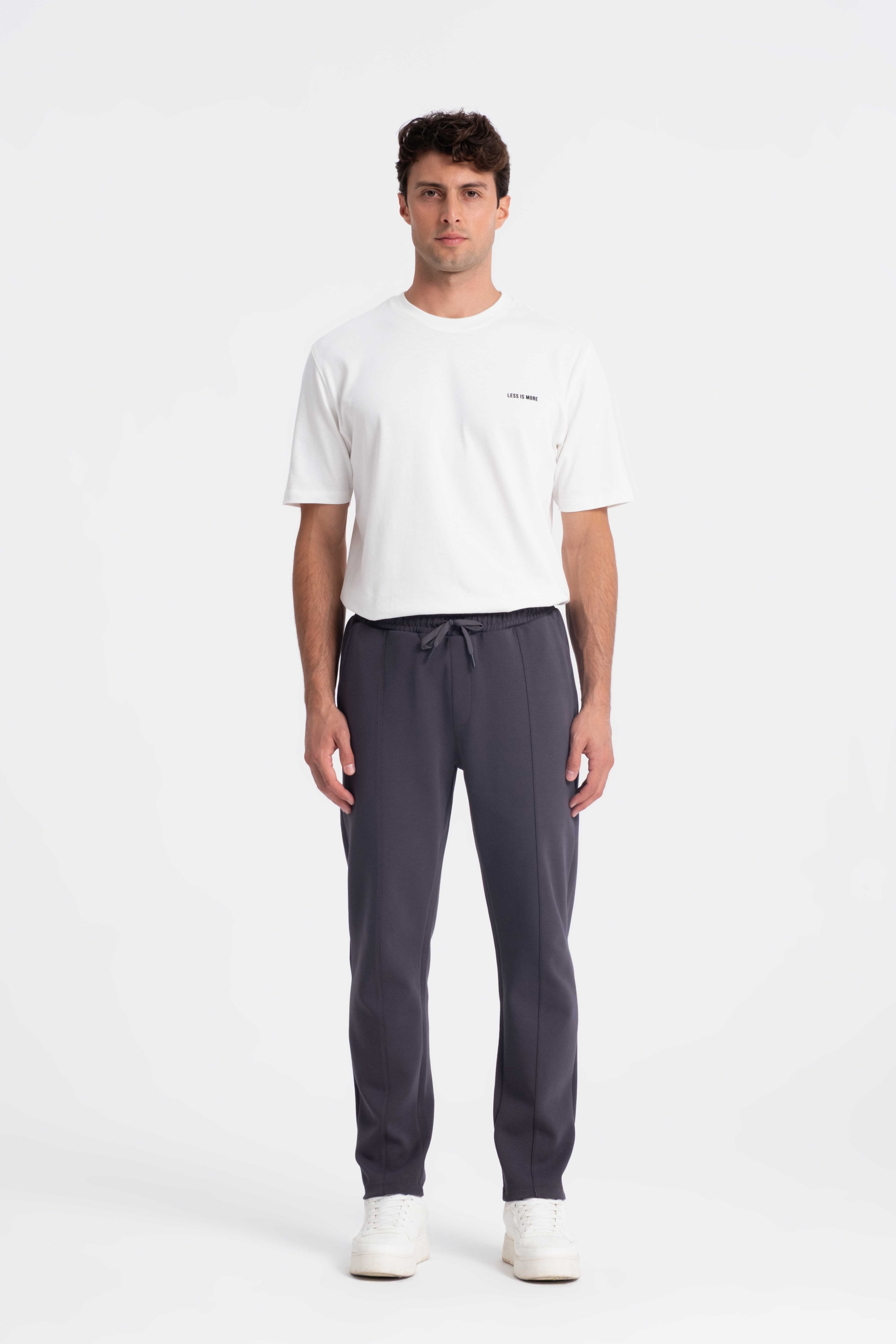 9567 JS DOUBLE FACE  ÖRME PANT -R - Color: ANTRASİT