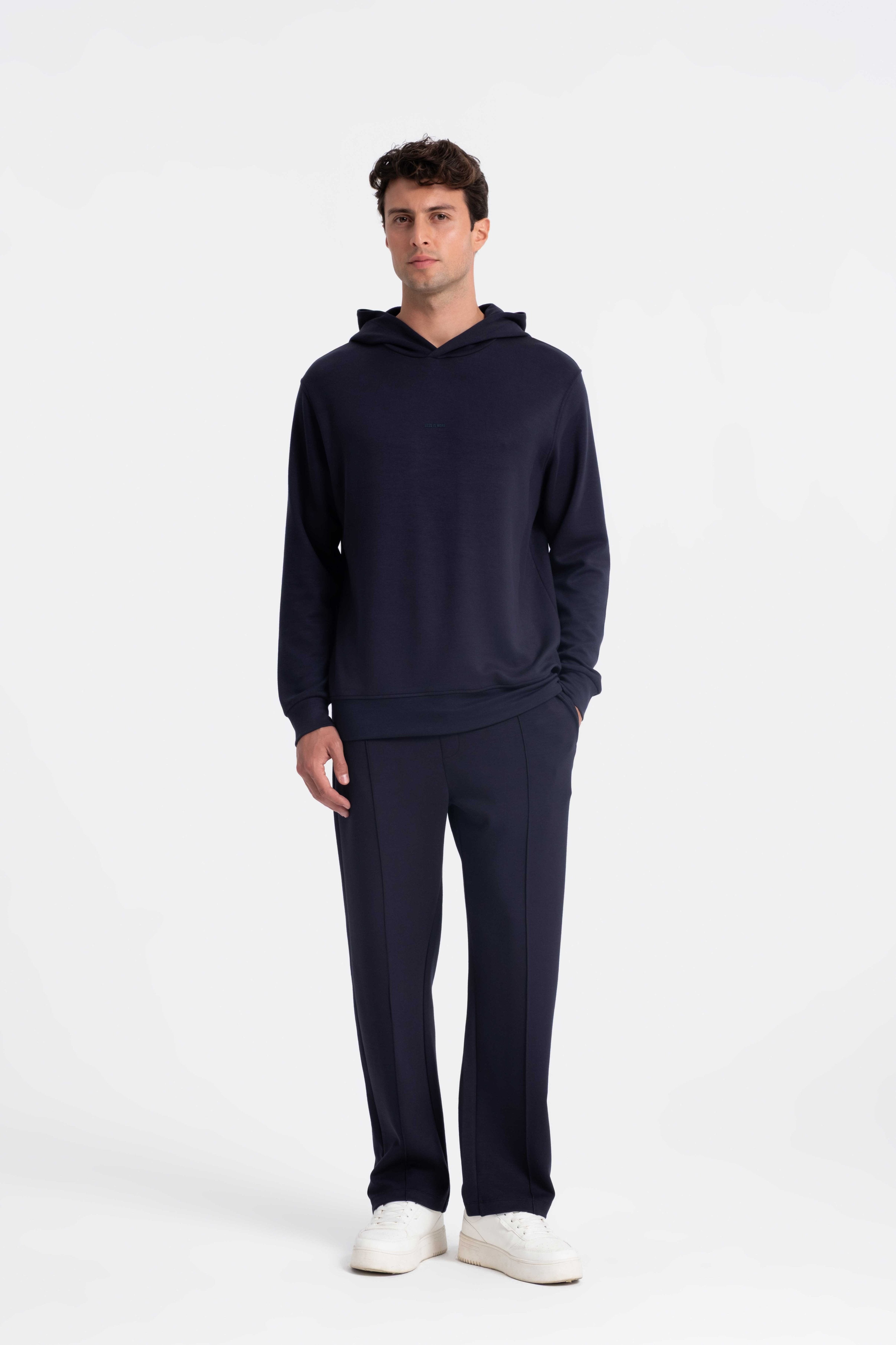9571 JS KAPŞONLU MODAL SWEAT -R - Color: LACİVERT