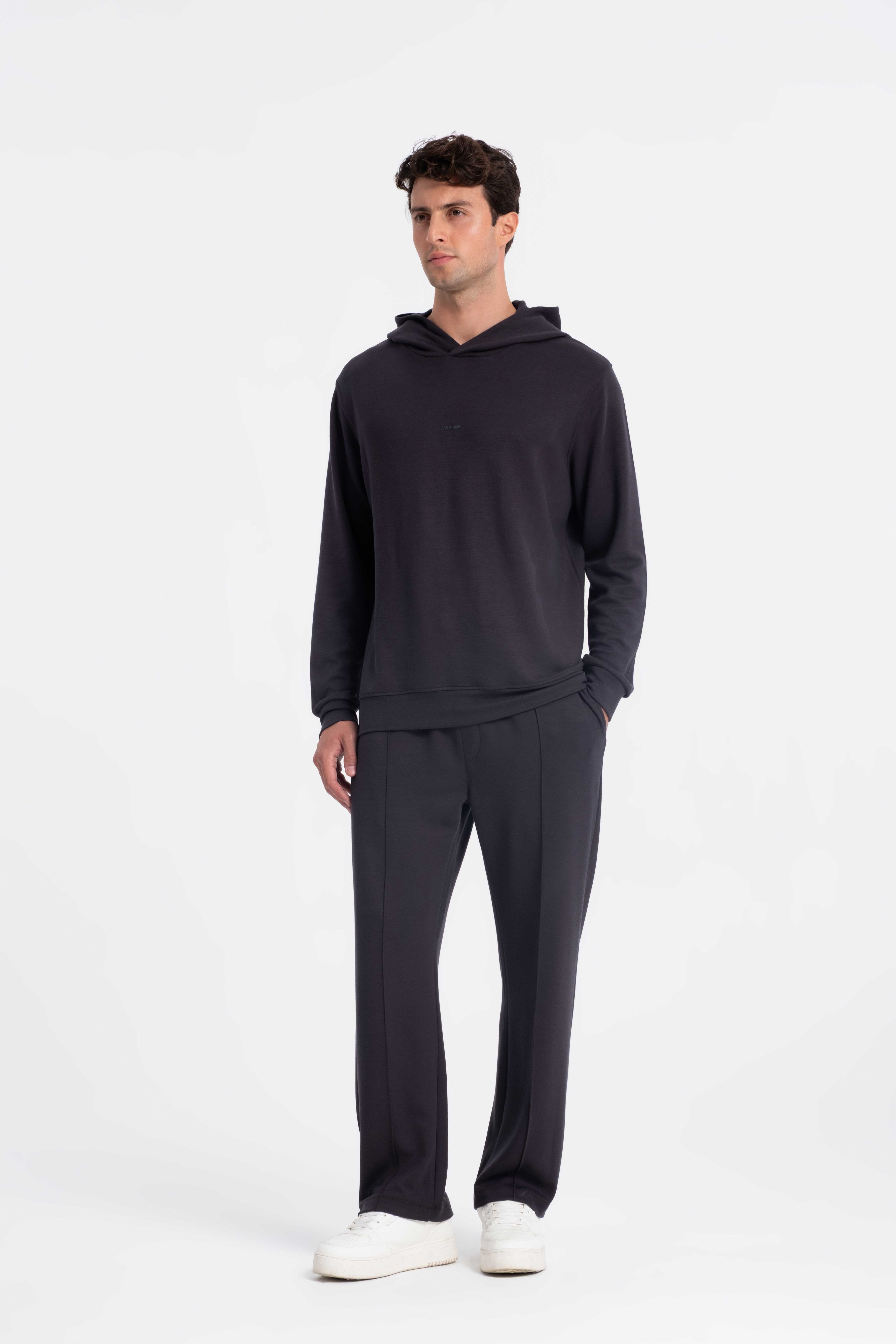 9571 JS KAPŞONLU MODAL SWEAT -R - Color: ANTRASİT