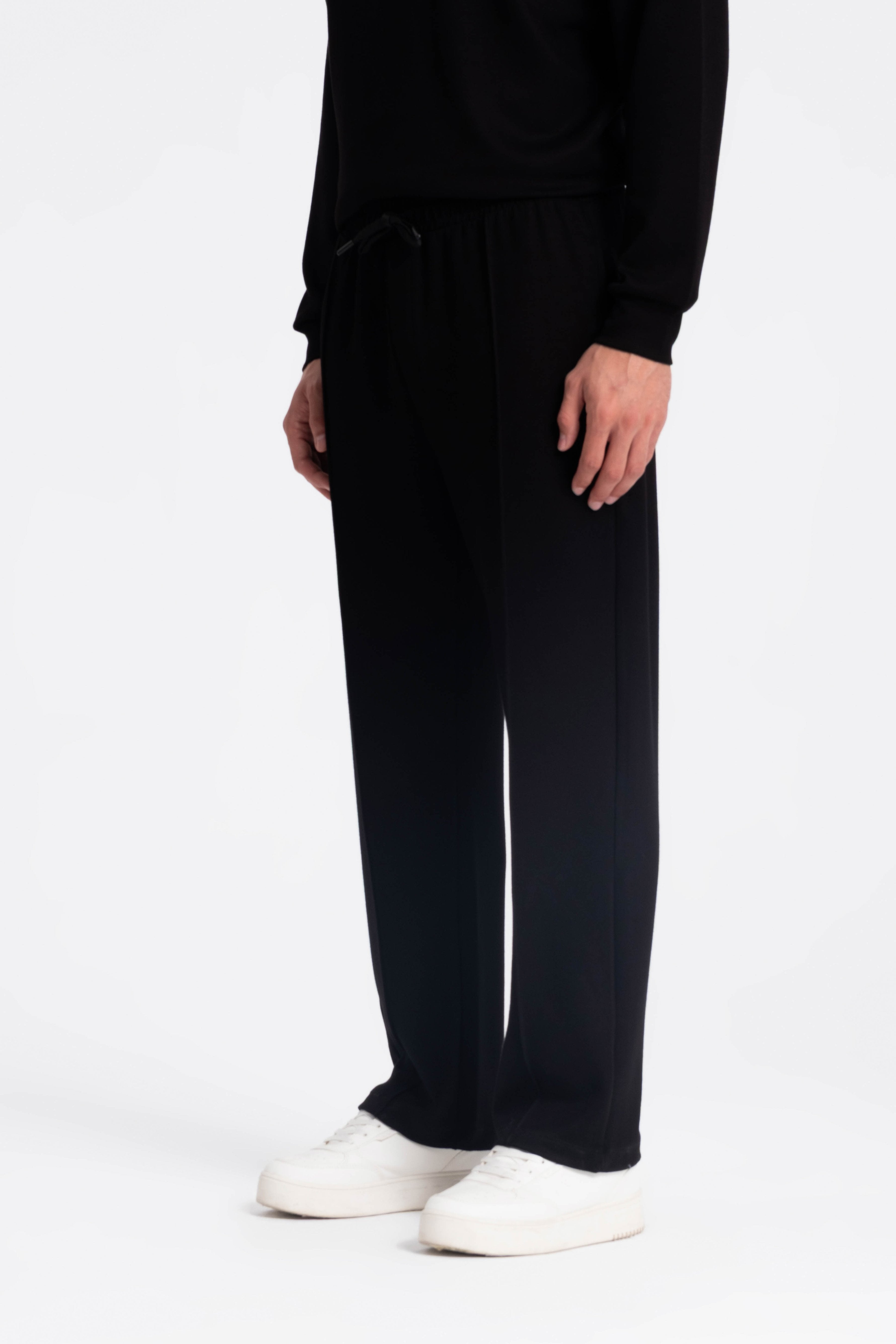 9573 JS MODAL ÖRME PANT -R - Color: SİYAH