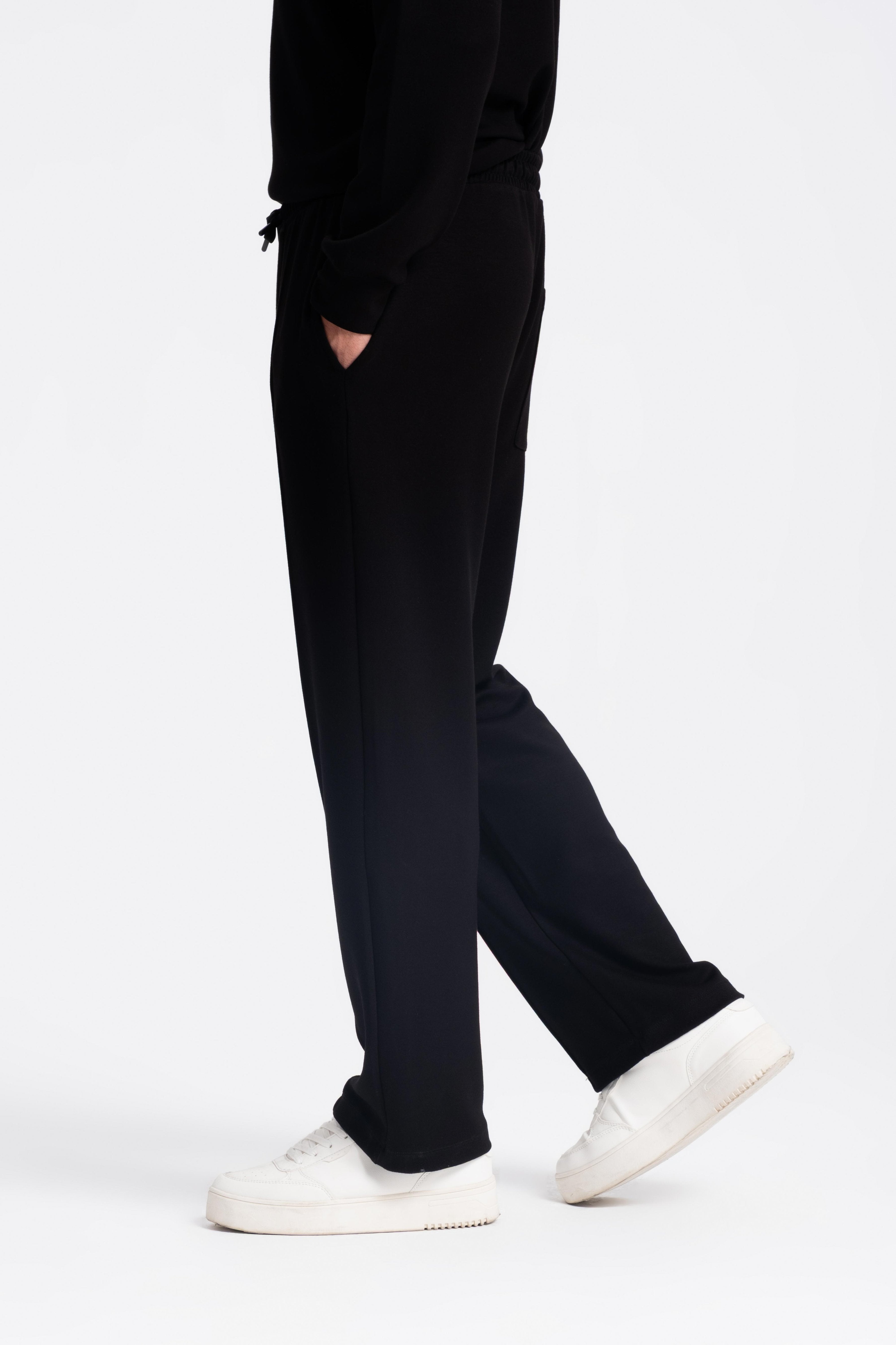 9573 JS MODAL ÖRME PANT -R - Color: SİYAH
