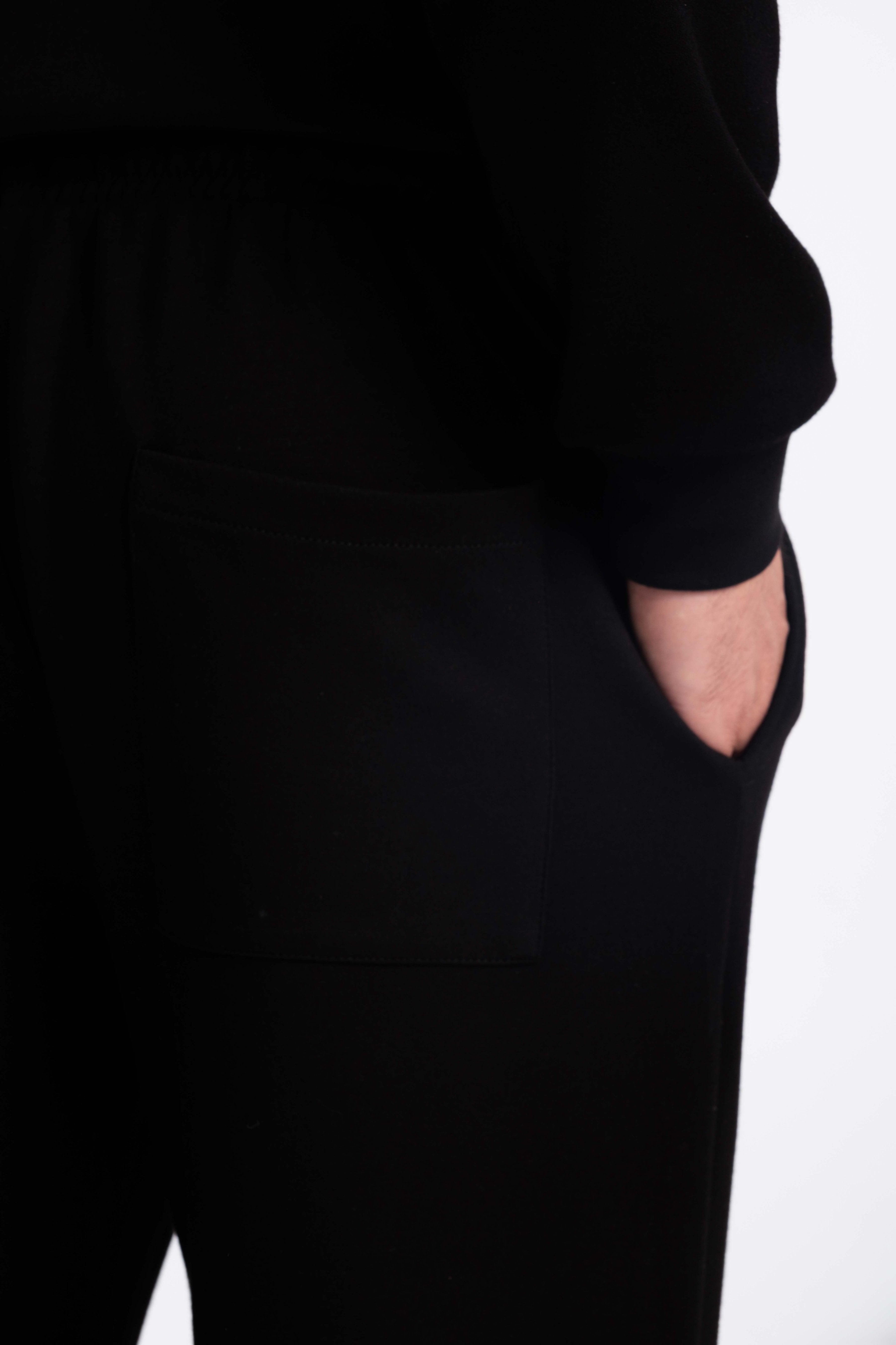 9573 JS MODAL ÖRME PANT -R - Color: SİYAH