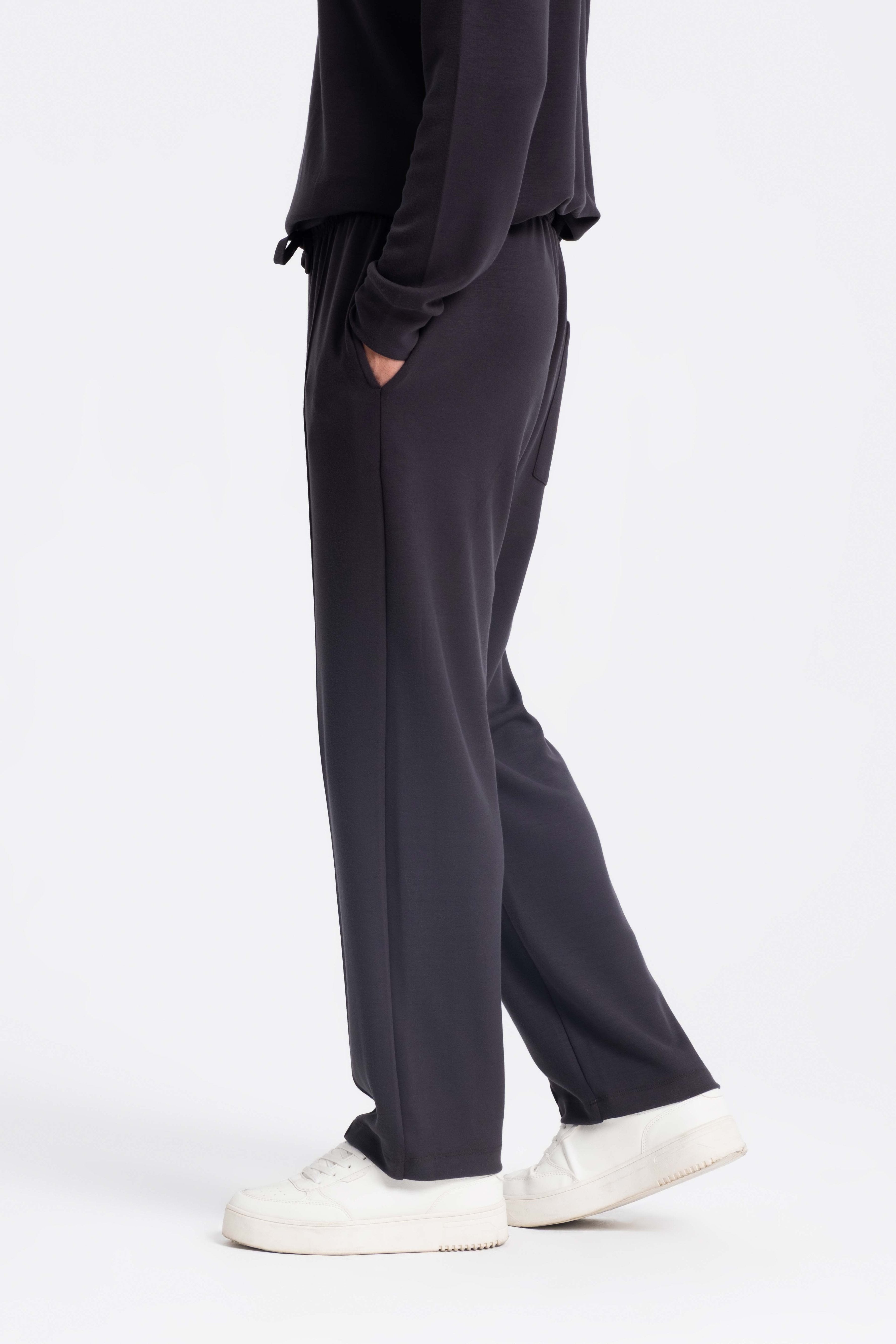 9574 JS MODAL BAGGY  ÖRME PANT -R - Color: ANTRASİT