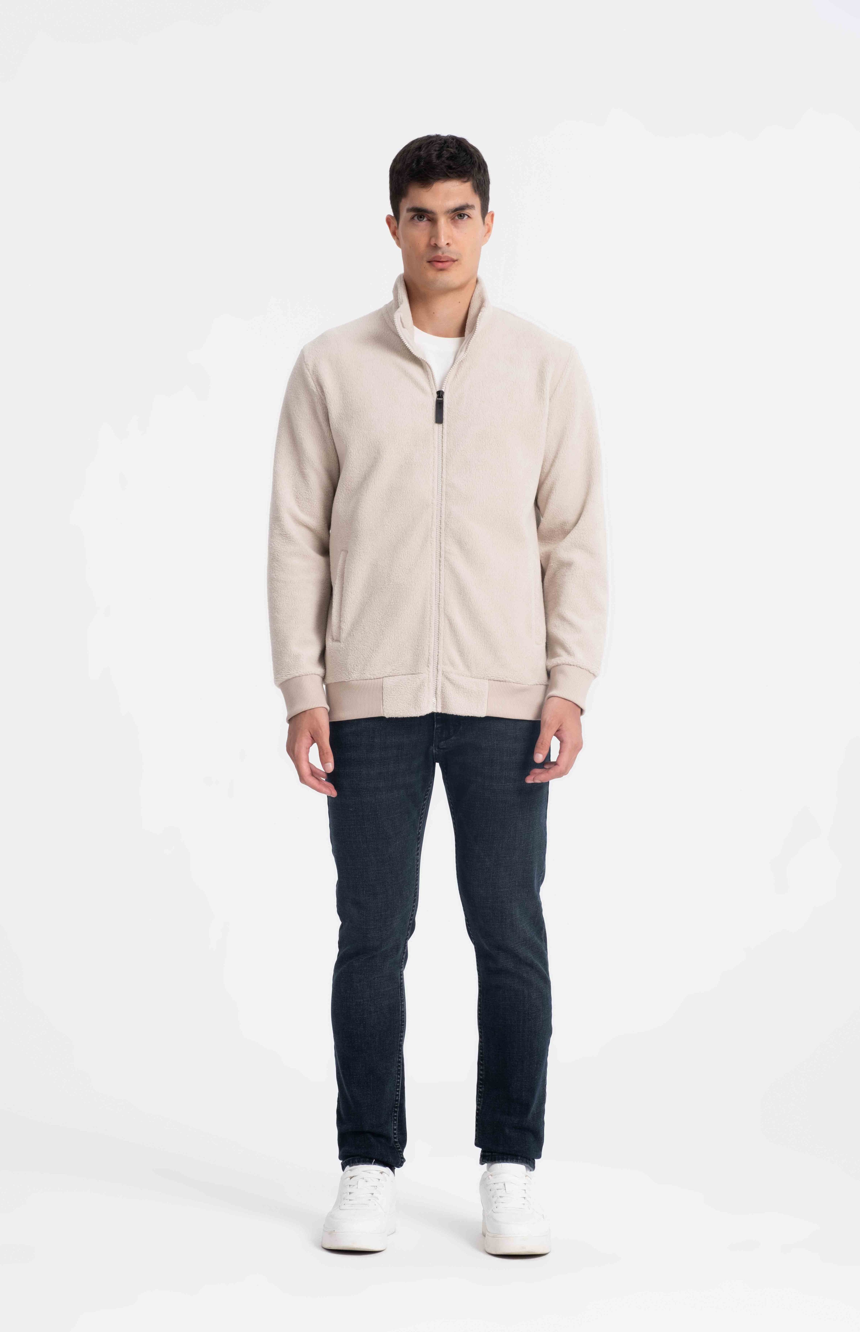9579 JS DİK YAKA İNTERSOFT HIRKA -R - Color: KUM BEJİ