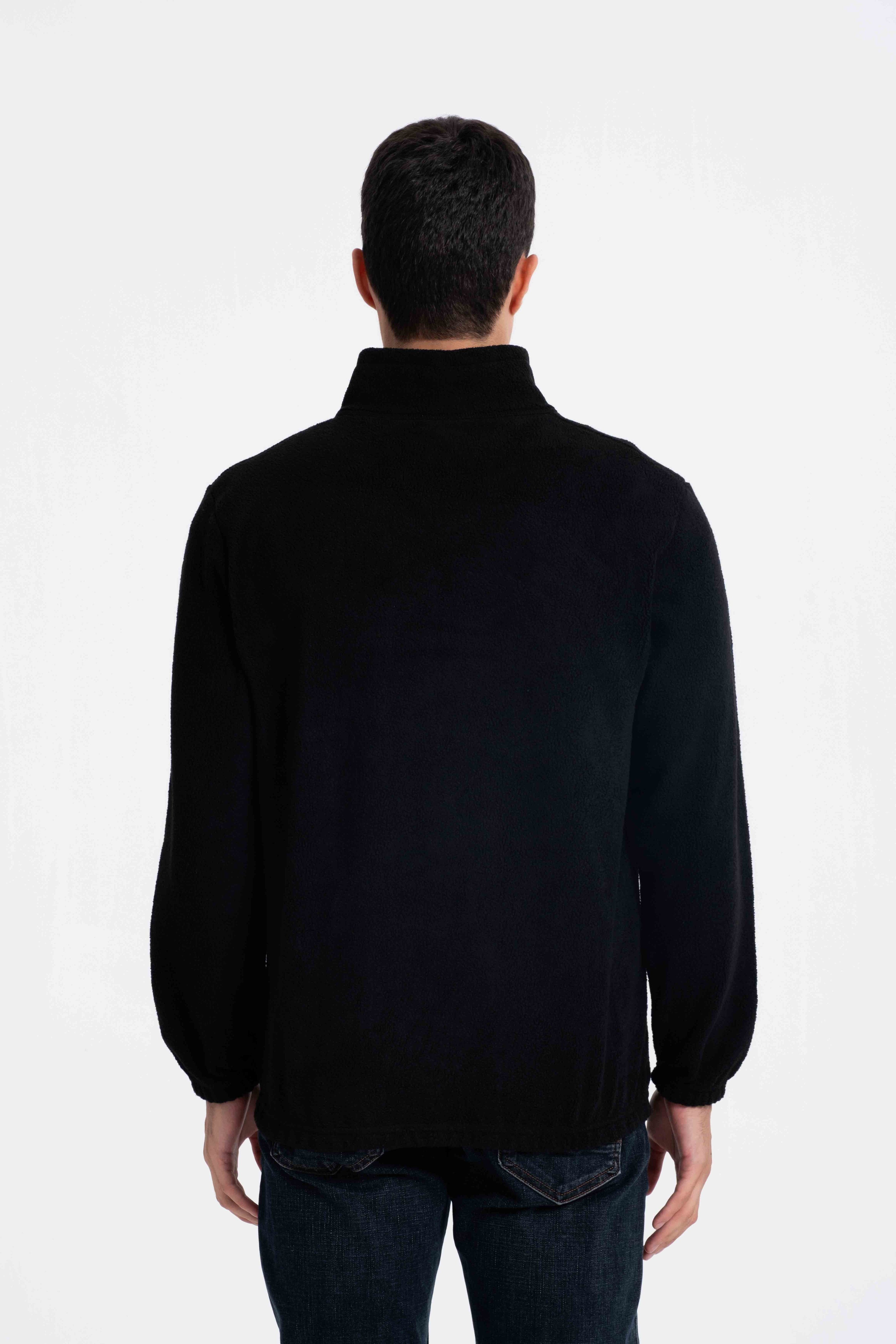 9581 JS DİK YAKA KANGURU  İNTERSOFT SWEAT -R - Color: SİYAH