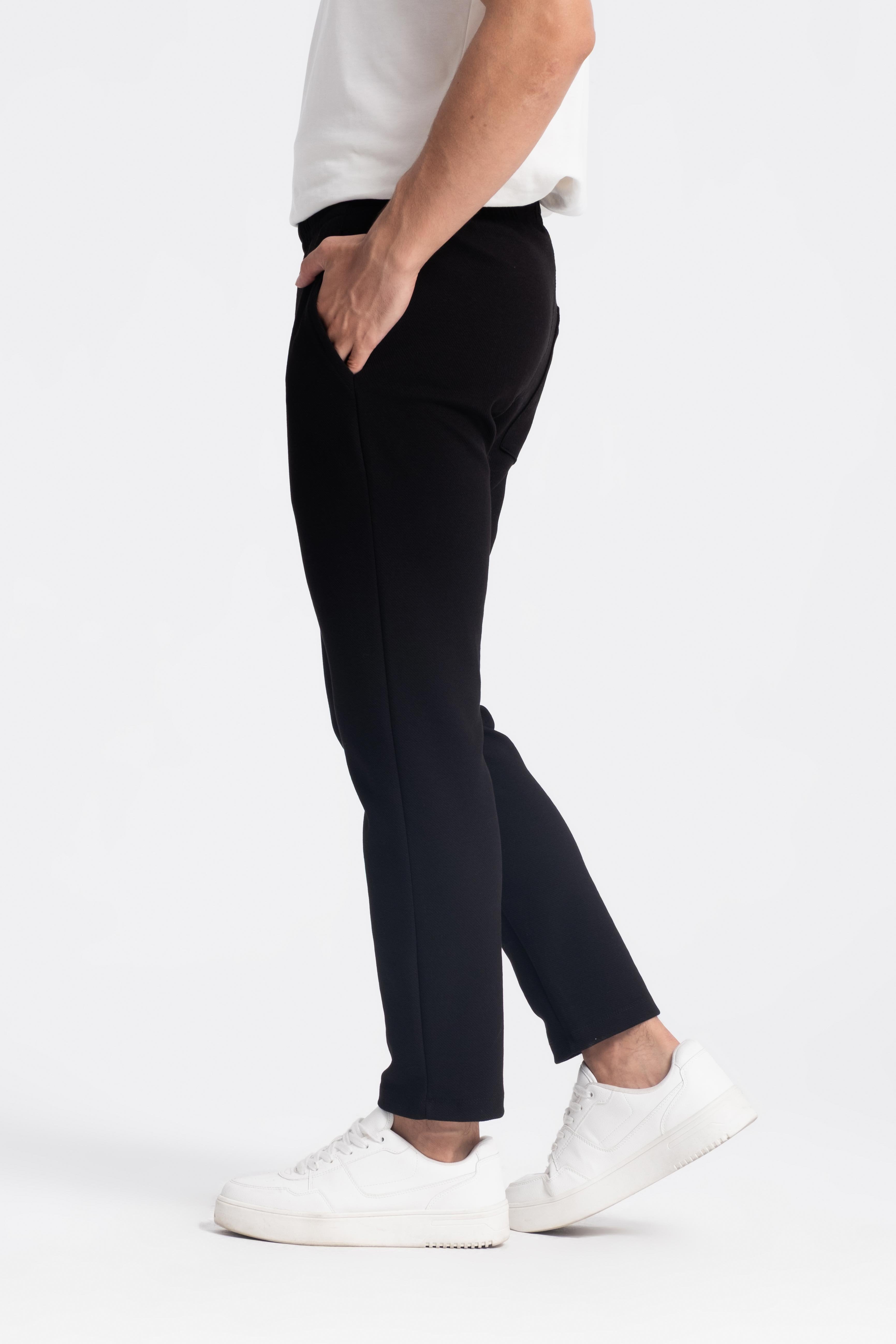 9583 JS DİYAGONEL ÖRME PANT -R - Color: SİYAH