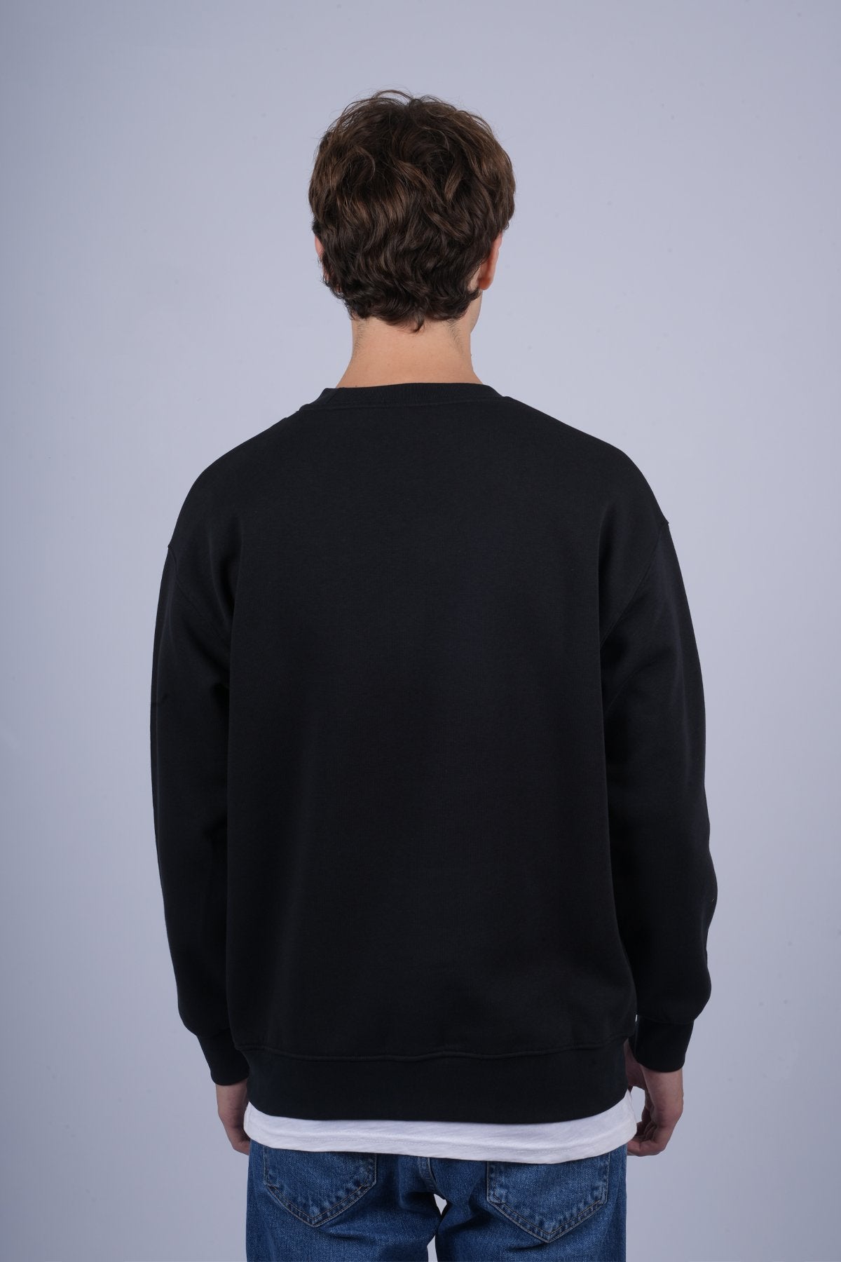 9505 JS 0 YAKA 3 İPLİK SWEAT -R - Color: SİYAH