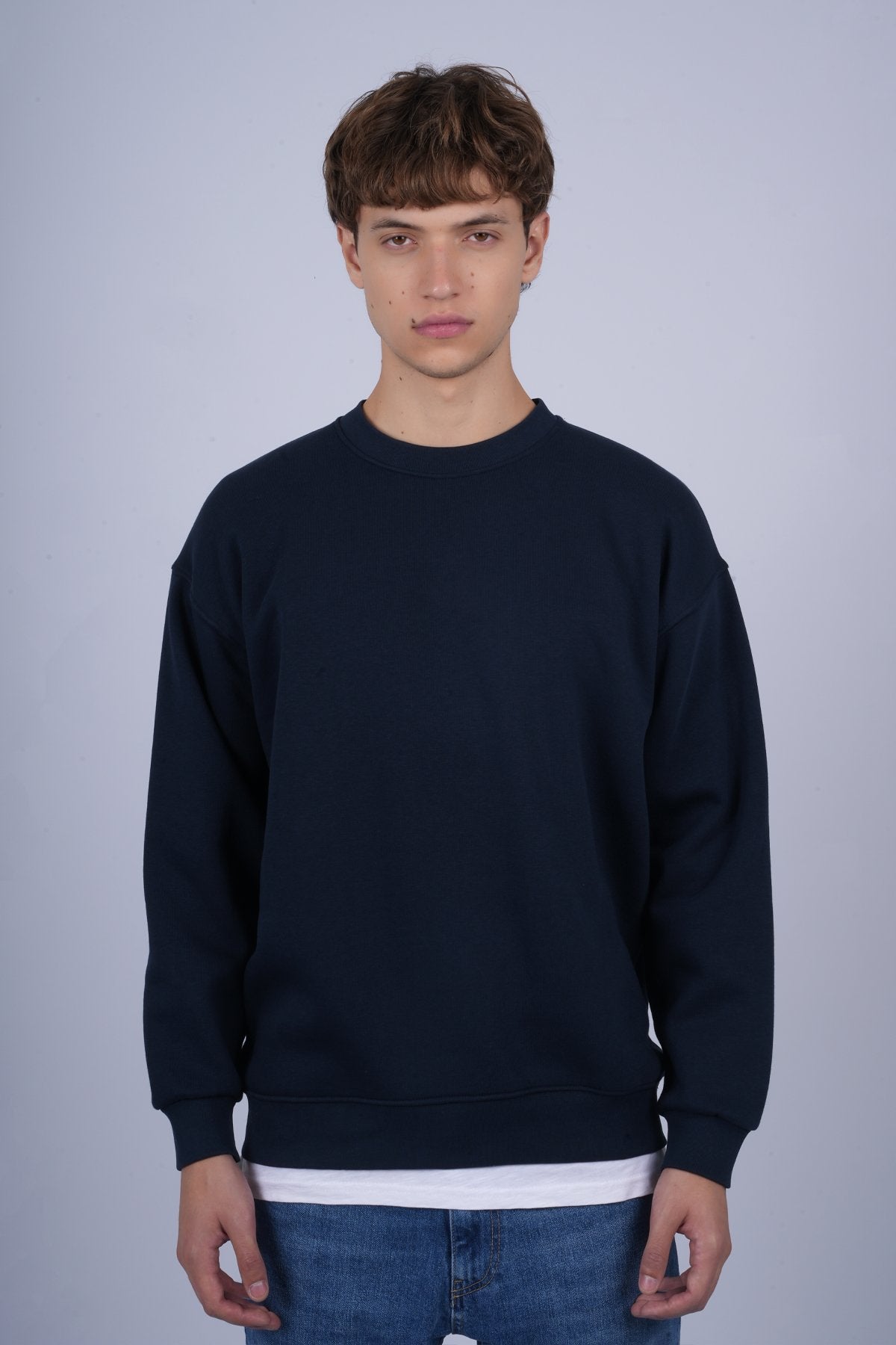 9505 JS 0 YAKA 3 İPLİK SWEAT -R - Color: LACİVERT