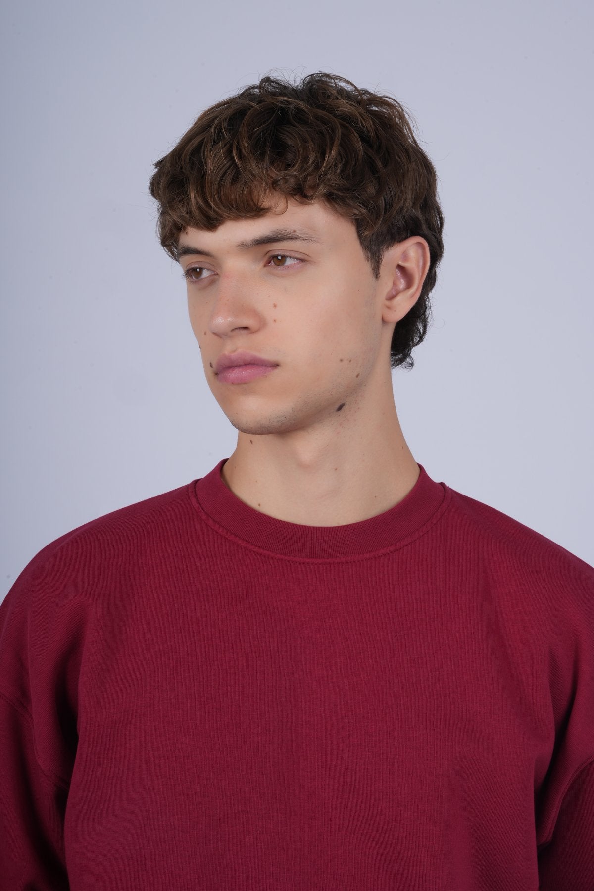 9505 JS 0 YAKA 3 İPLİK SWEAT -R - Color: BORDO