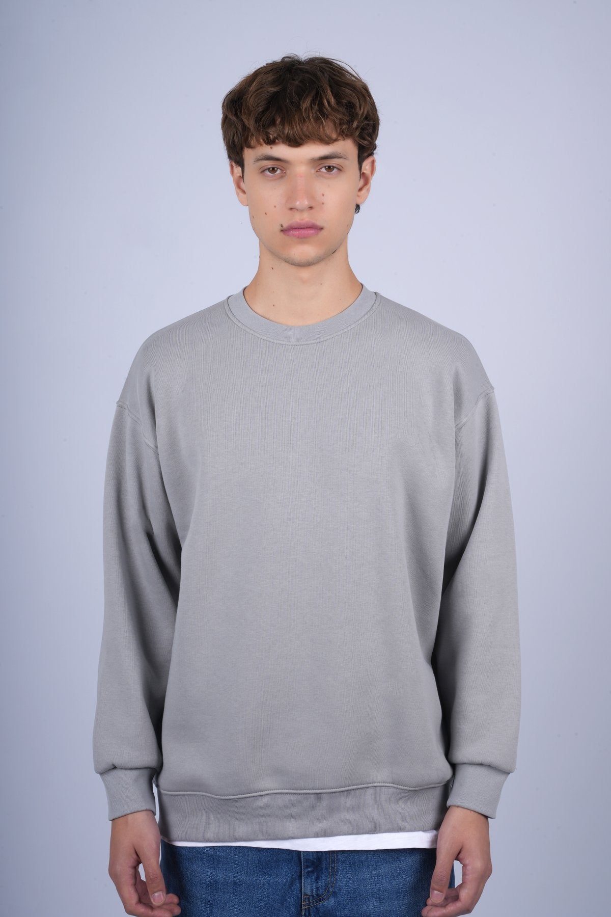 9505 JS 0 YAKA 3 İPLİK SWEAT -WS - Color: GRİ