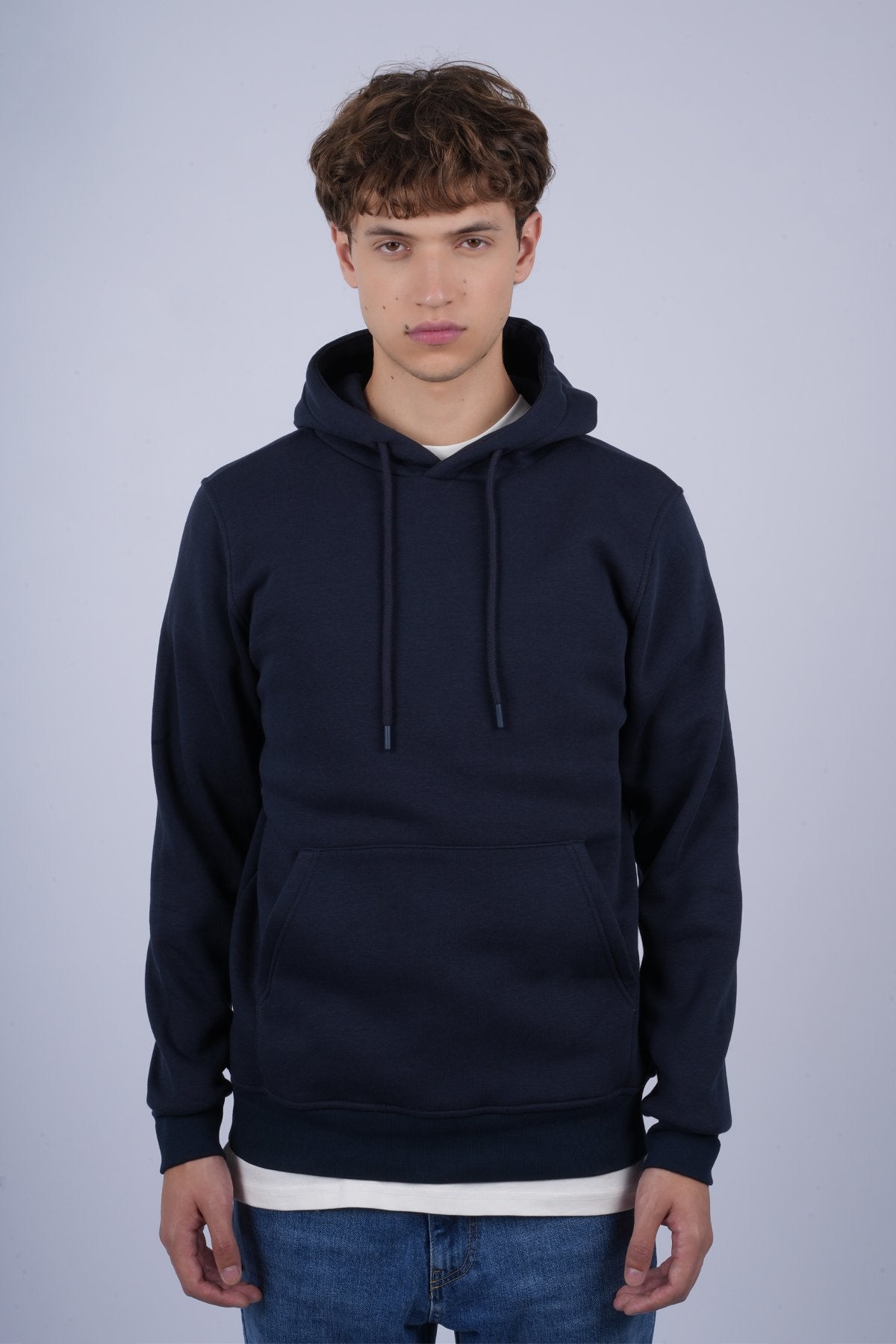 9506 JS KAPŞONLU 3 İPLİK SWEAT -R - Color: LACİVERT