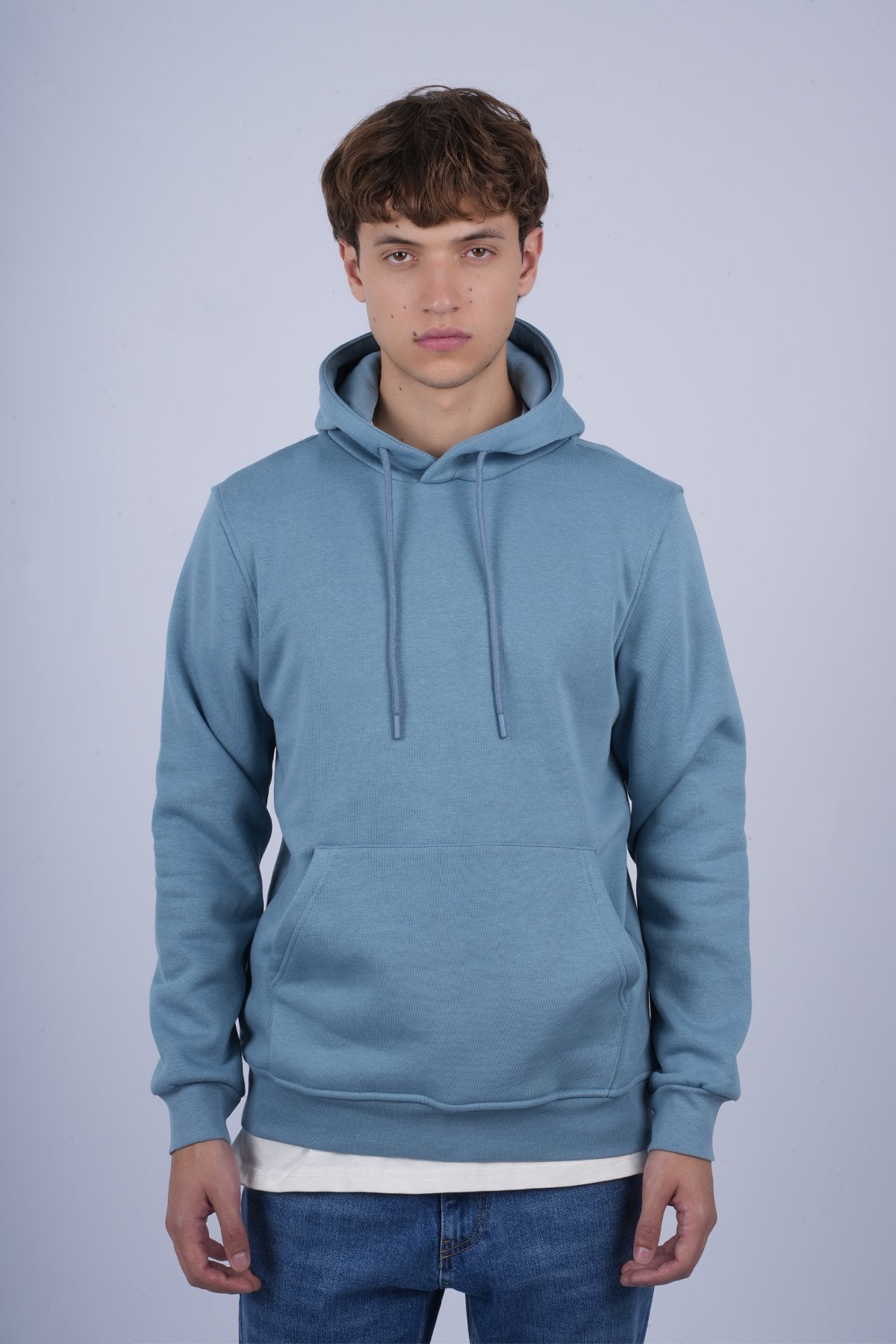 9506 JS KAPŞONLU 3 İPLİK SWEAT -R - Color: S MAVİ