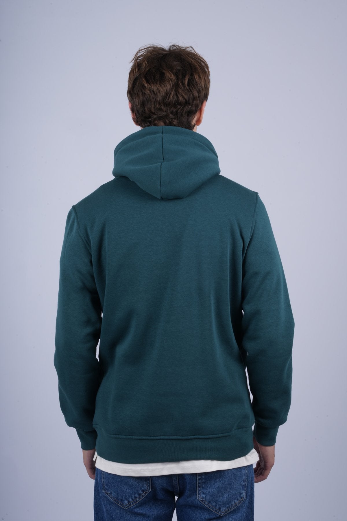 9506 JS KAPŞONLU 3 İPLİK SWEAT -R - Color: PETROL