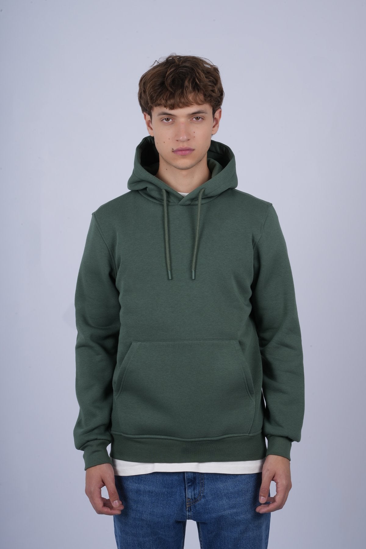 9506 JS KAPŞONLU 3 İPLİK SWEAT -R - Color: NEFTİ