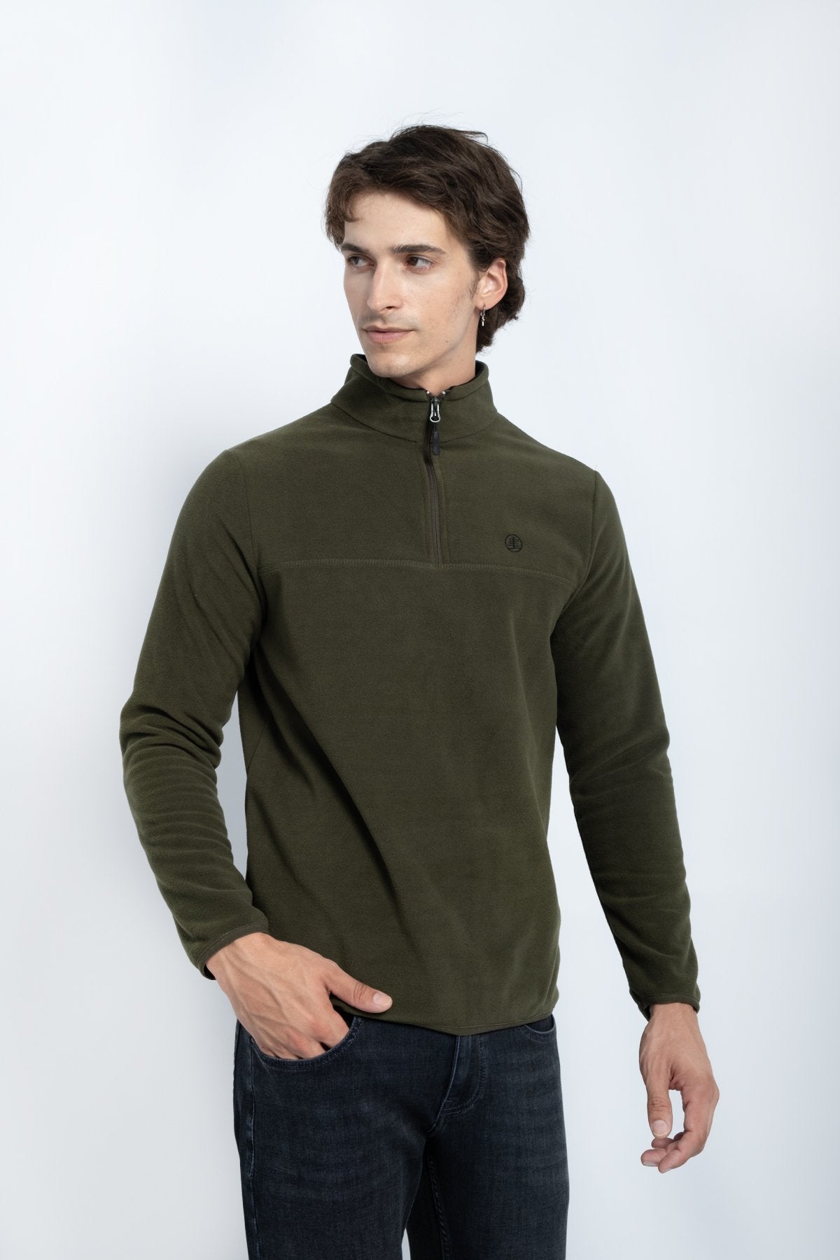 9500 JS BASİC DİK YAKA POLAR -WS - Color: HAKİ