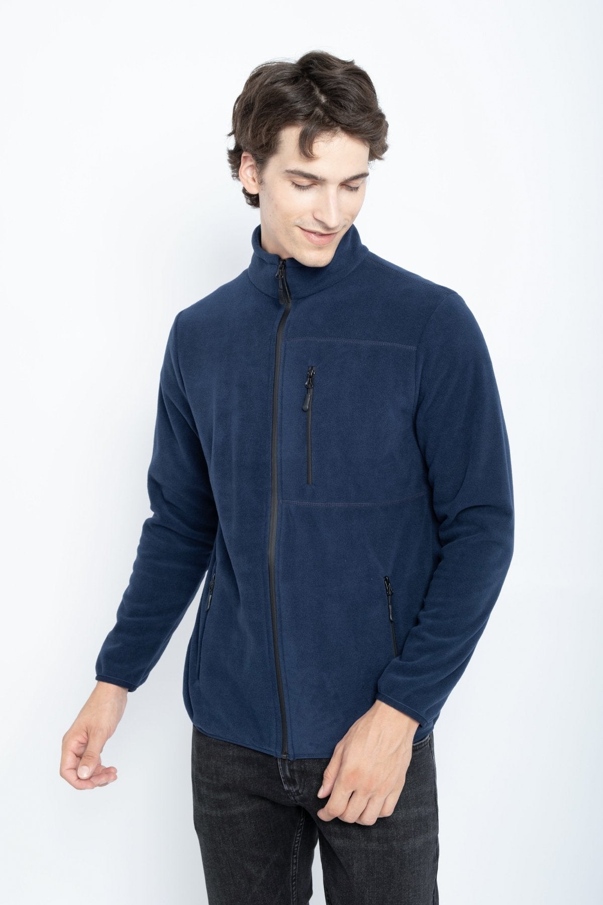 9501 JS DİK YAKA POLAR HIRKA -R - Color: LACİVERT