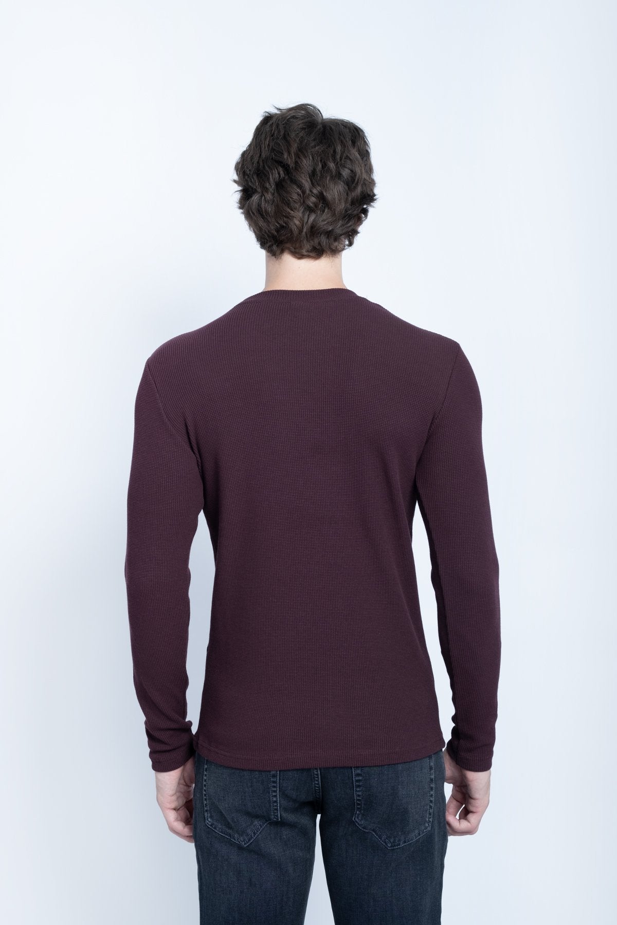 9511 JS 0 YAKA BASİC WAFFLE -R - Color: VİŞNE