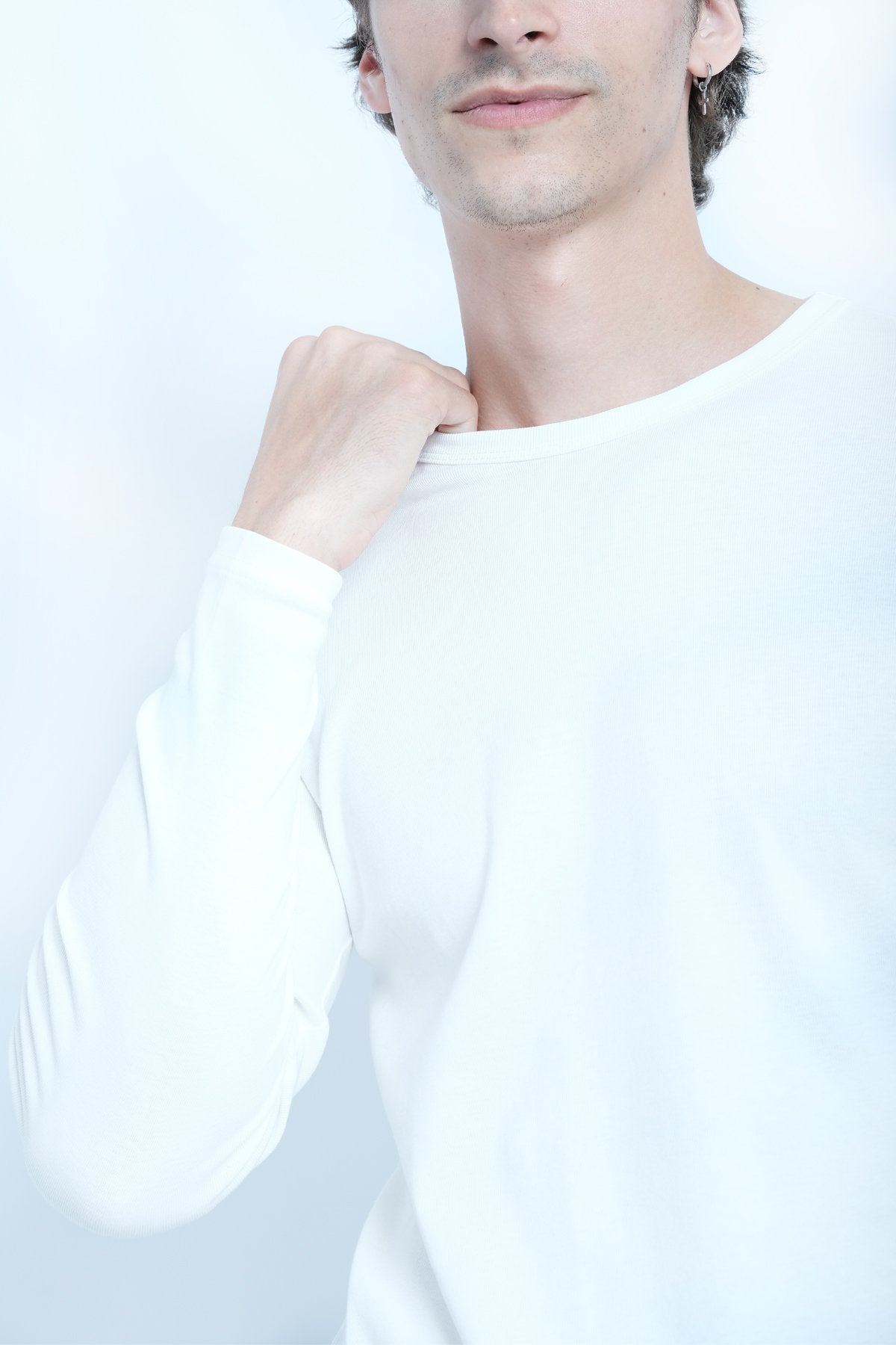 9529 JS 0 YAKA BASİC RİBANA SWEAT -R - Color: EKRU