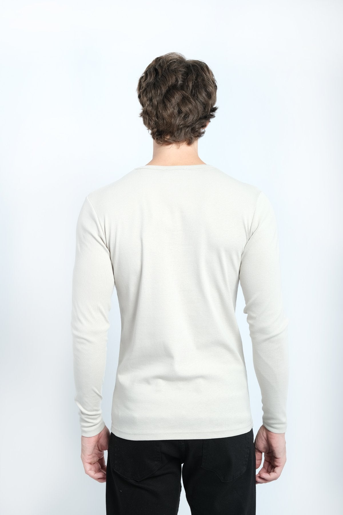 9529 JS 0 YAKA BASİC RİBANA SWEAT -R - Color: TAŞ