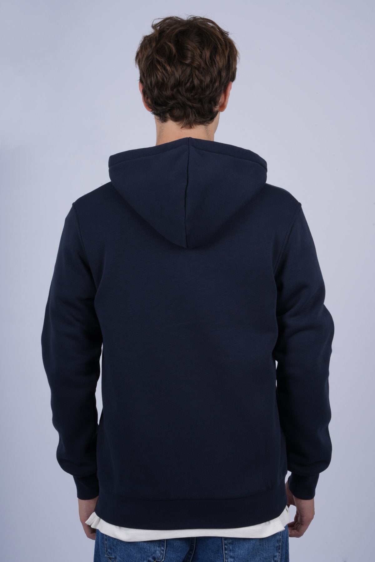 9508 JS KAPŞONLU HIRKA 3 İPLİK BASİC -R - Color: LACİVERT