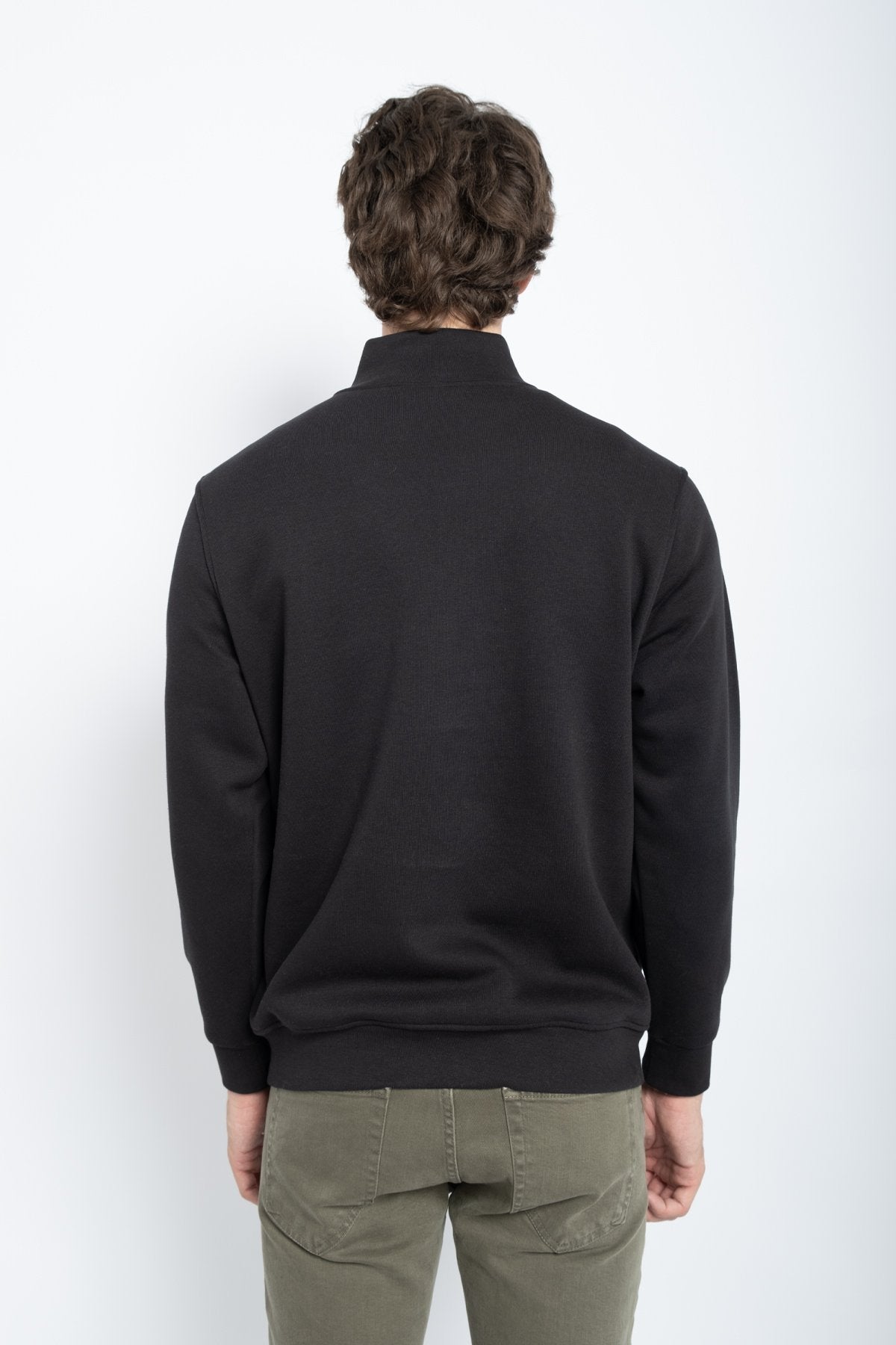 9509 JS DİK YAKA  3 İPLİK METAL FERMUAR -R - Color: SİYAH