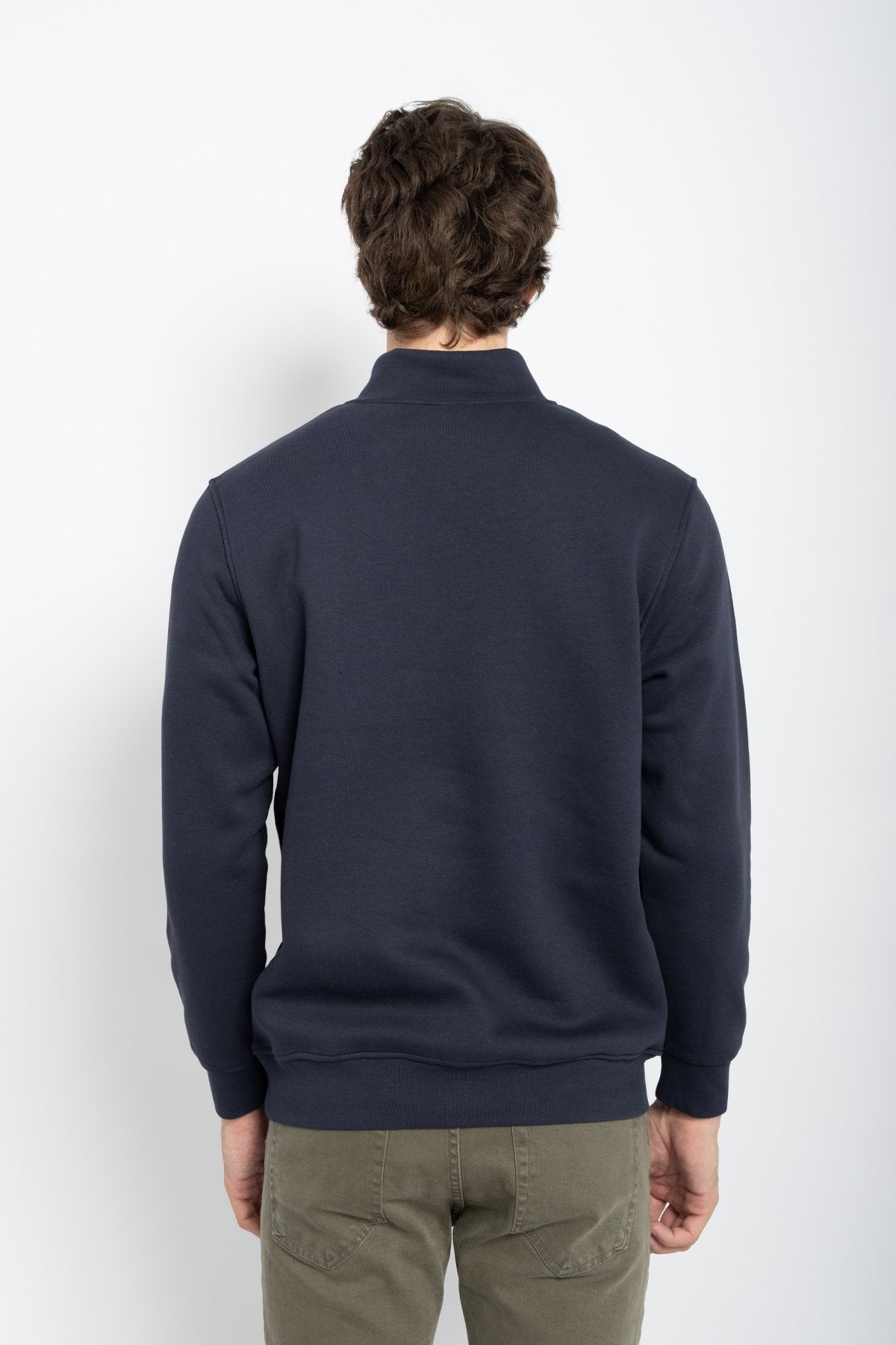 9509 JS DİK YAKA  3 İPLİK METAL FERMUAR -R - Color: LACİVERT