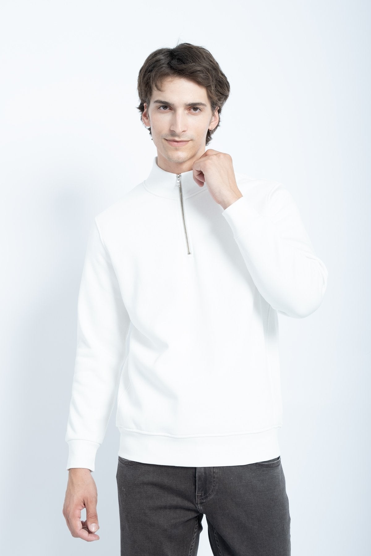 9509 JS DİK YAKA  3 İPLİK METAL FERMUAR -R - Color: EKRU