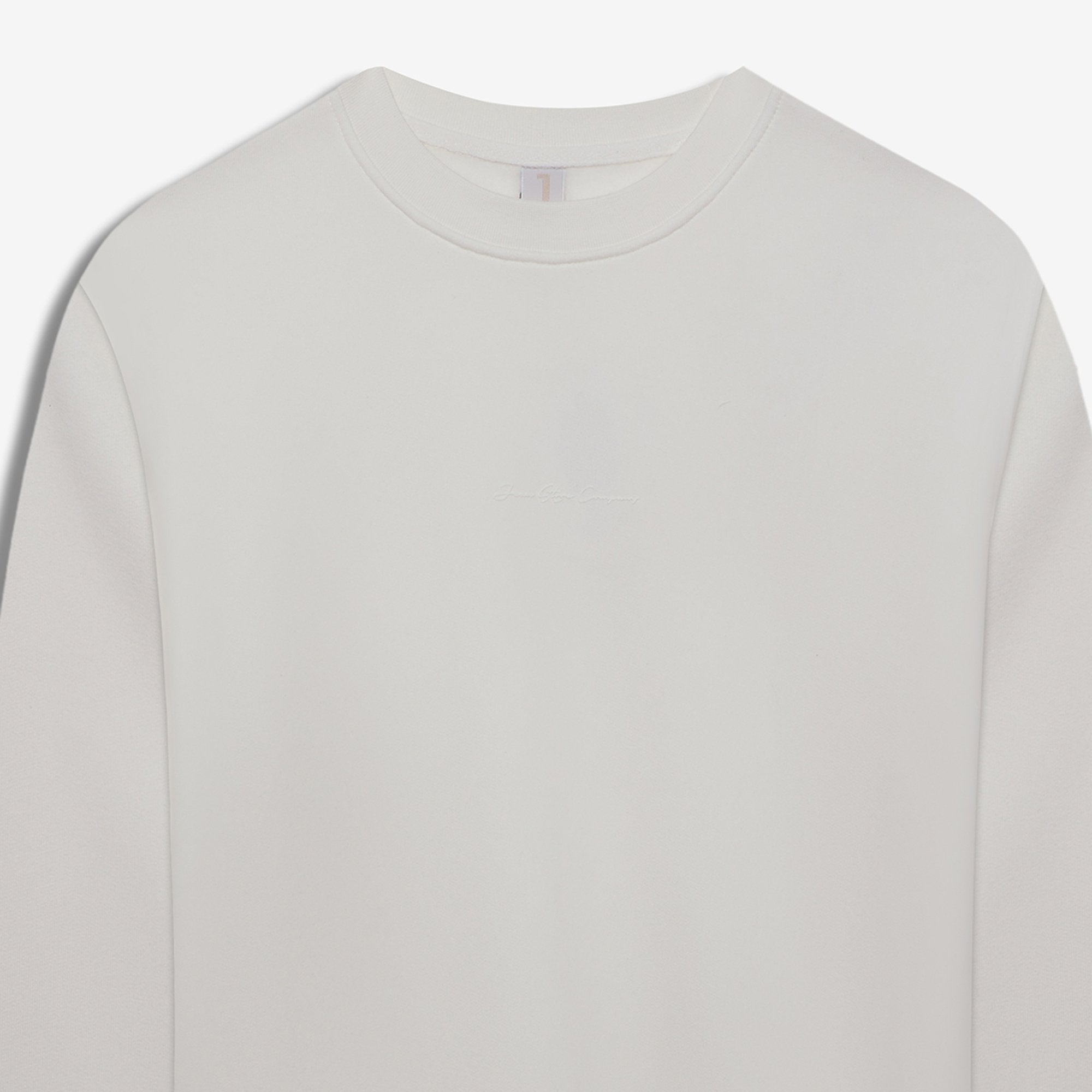 9507 JS 0 YAKA ENJ BASKI  3 İPLİK SWEAT -WS - Color: EKRU