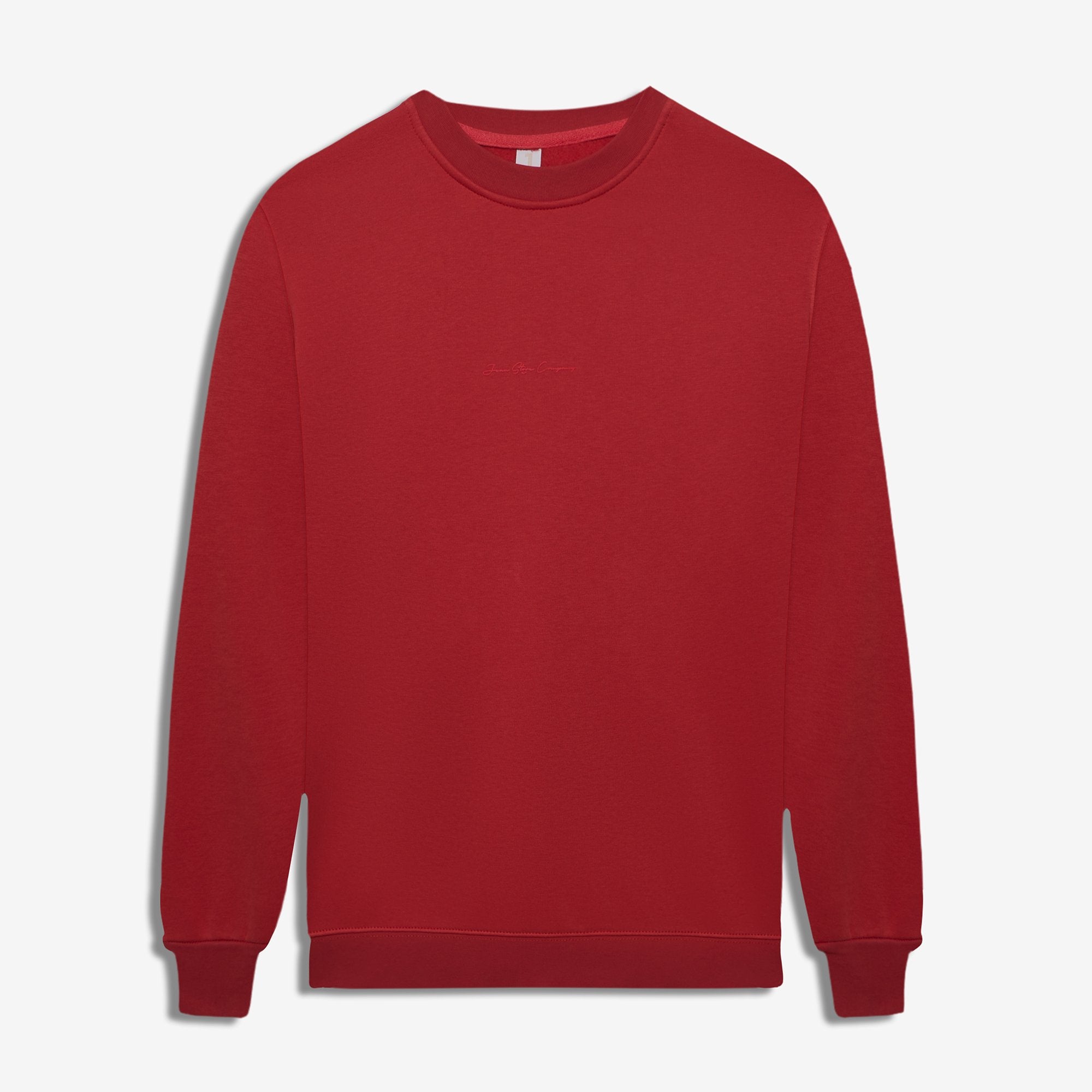 9507 JS 0 YAKA ENJ BASKI  3 İPLİK SWEAT -WS - Color: B KIRMIZI