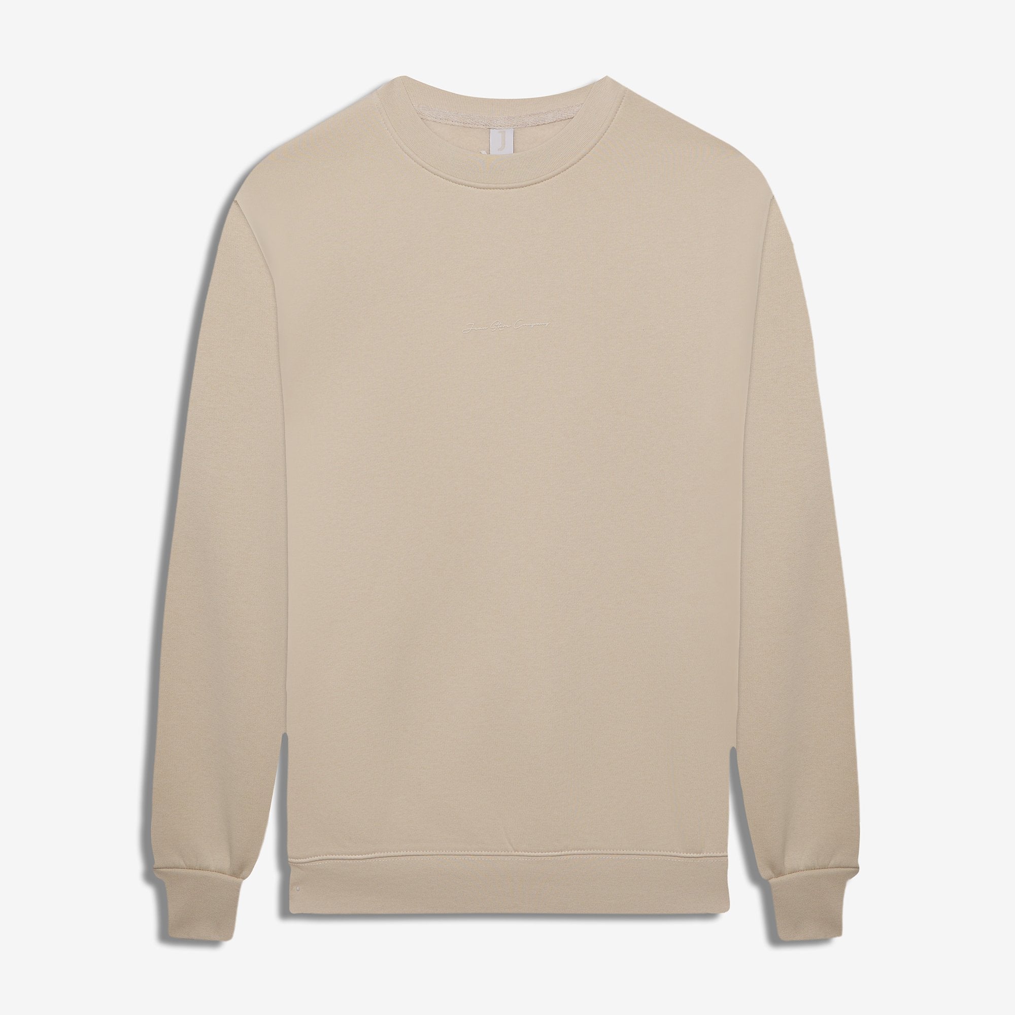 9507 JS 0 YAKA ENJ BASKI  3 İPLİK SWEAT -R - Color: KREM