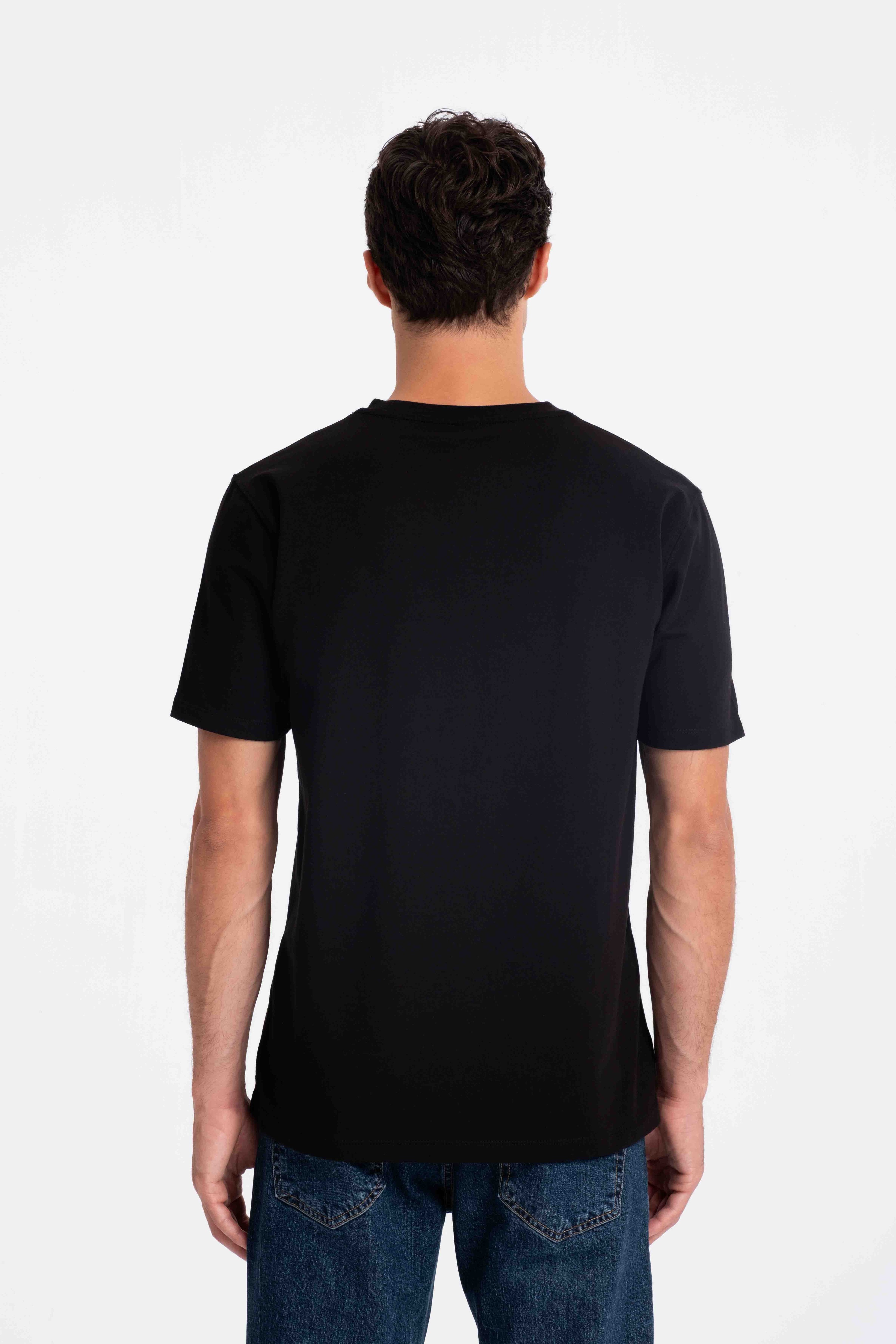 9577 JS 0 YAKA 2 İPLİK T SHİRT -R - Color: SİYAH