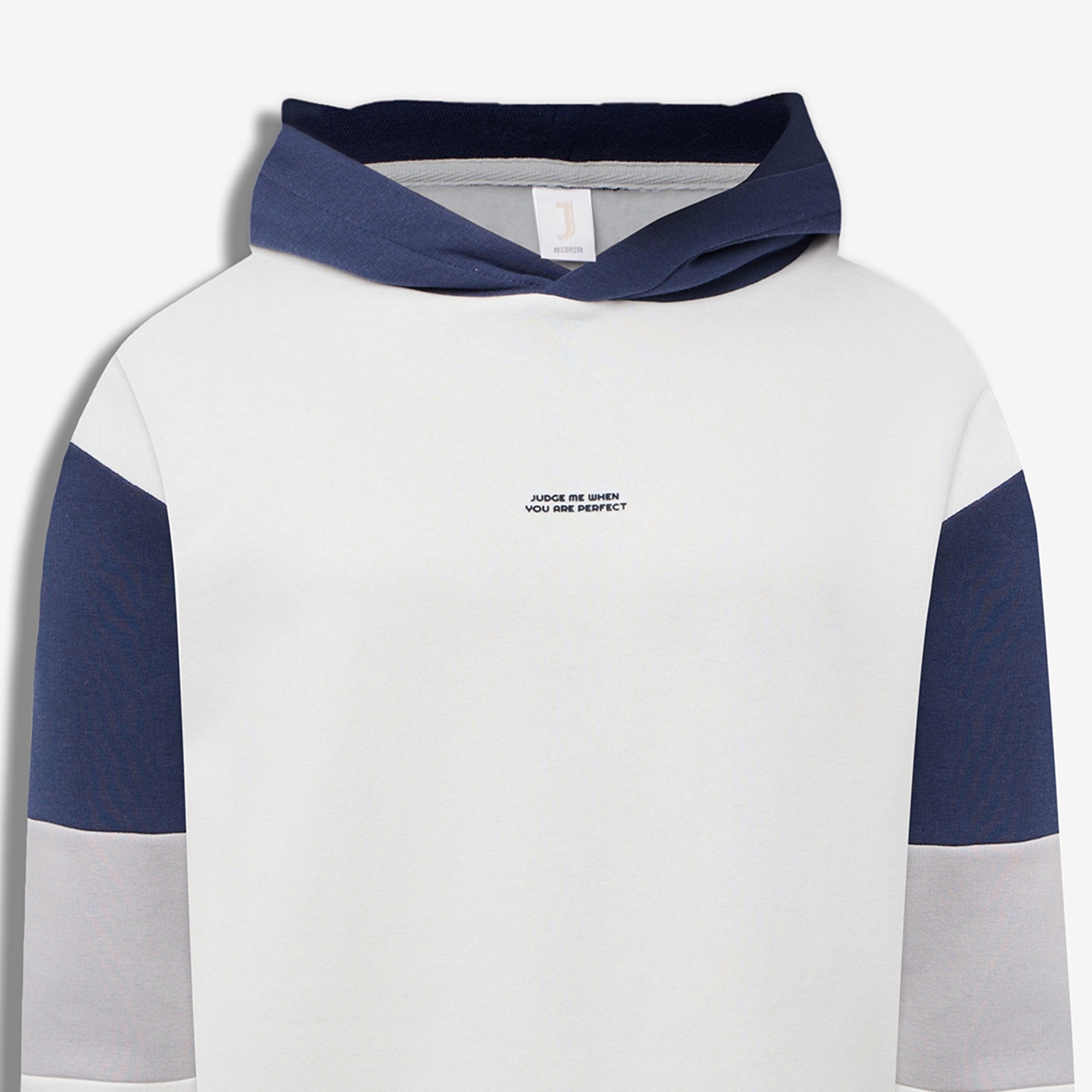 9555 JS KAPŞONLU KOL PARÇALI ENJEKSİYON BASKI  3 İPLİK -R - Color: EKRU