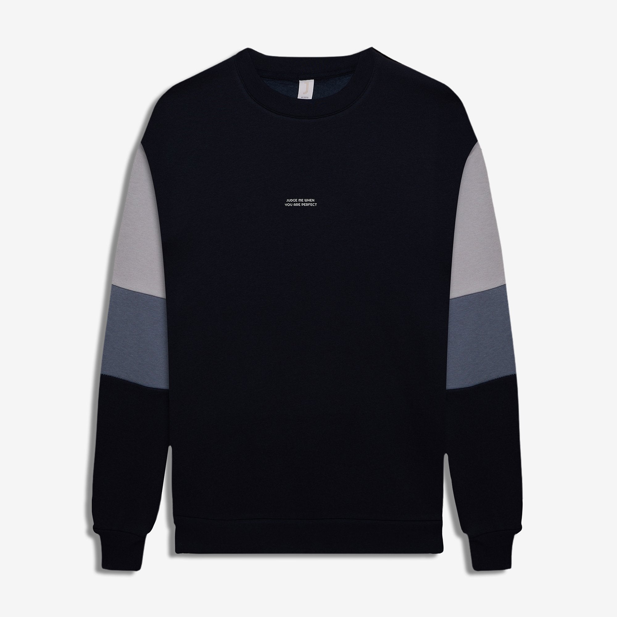 9554 JS 0 YAKA KOL PARÇALI ENJEKSİYON BASKI  3 İPLİK -R - Color: LACİVERT