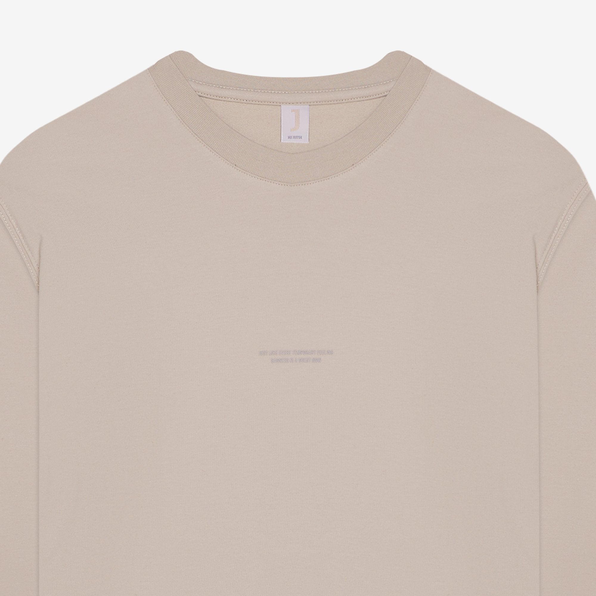 9576 JS 0 YAKA 2 İPLİK SWEAT -WS - Color: TAŞ