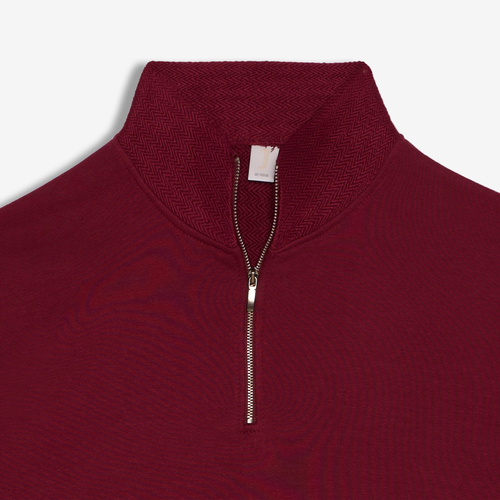 9560 JS DİK YAKA FERMUARLI  3 İP BALIKSIRTI SWEAT -R - Color: BORDO