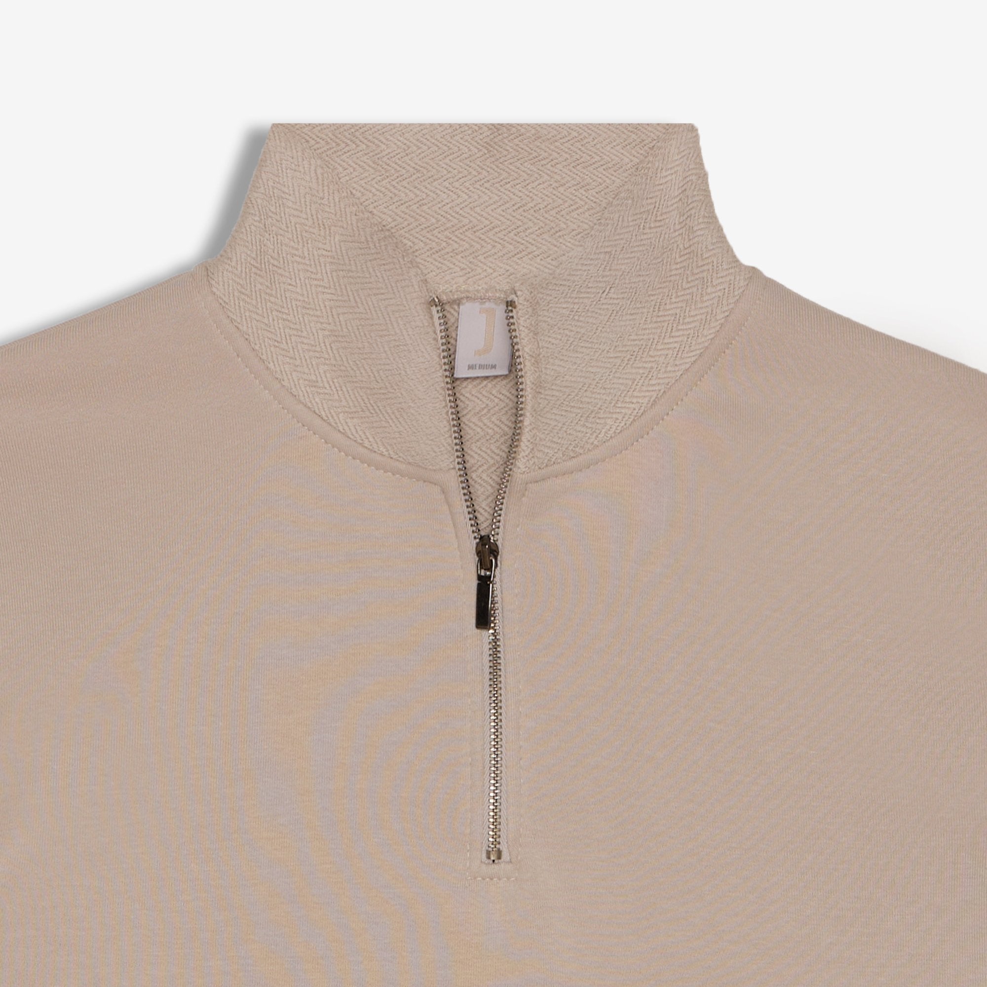 9560 JS DİK YAKA FERMUARLI  3 İP BALIKSIRTI SWEAT -WS - Color: TAŞ