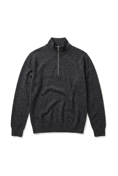 Dik Yaka Fermuarlı Muline Selanik Sweat (6228)